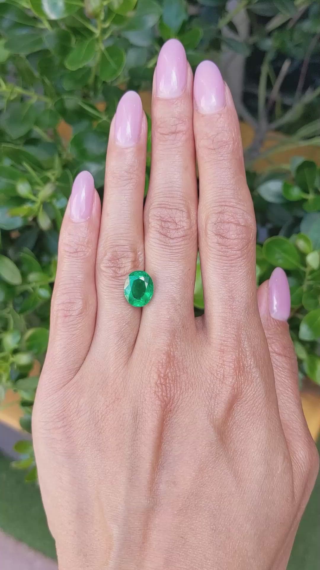 3.42 Ct. Emerald from Zambia Size Video