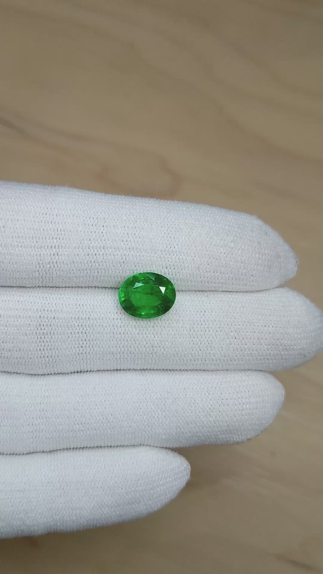 3.42 Ct. Emerald from Zambia Size Video