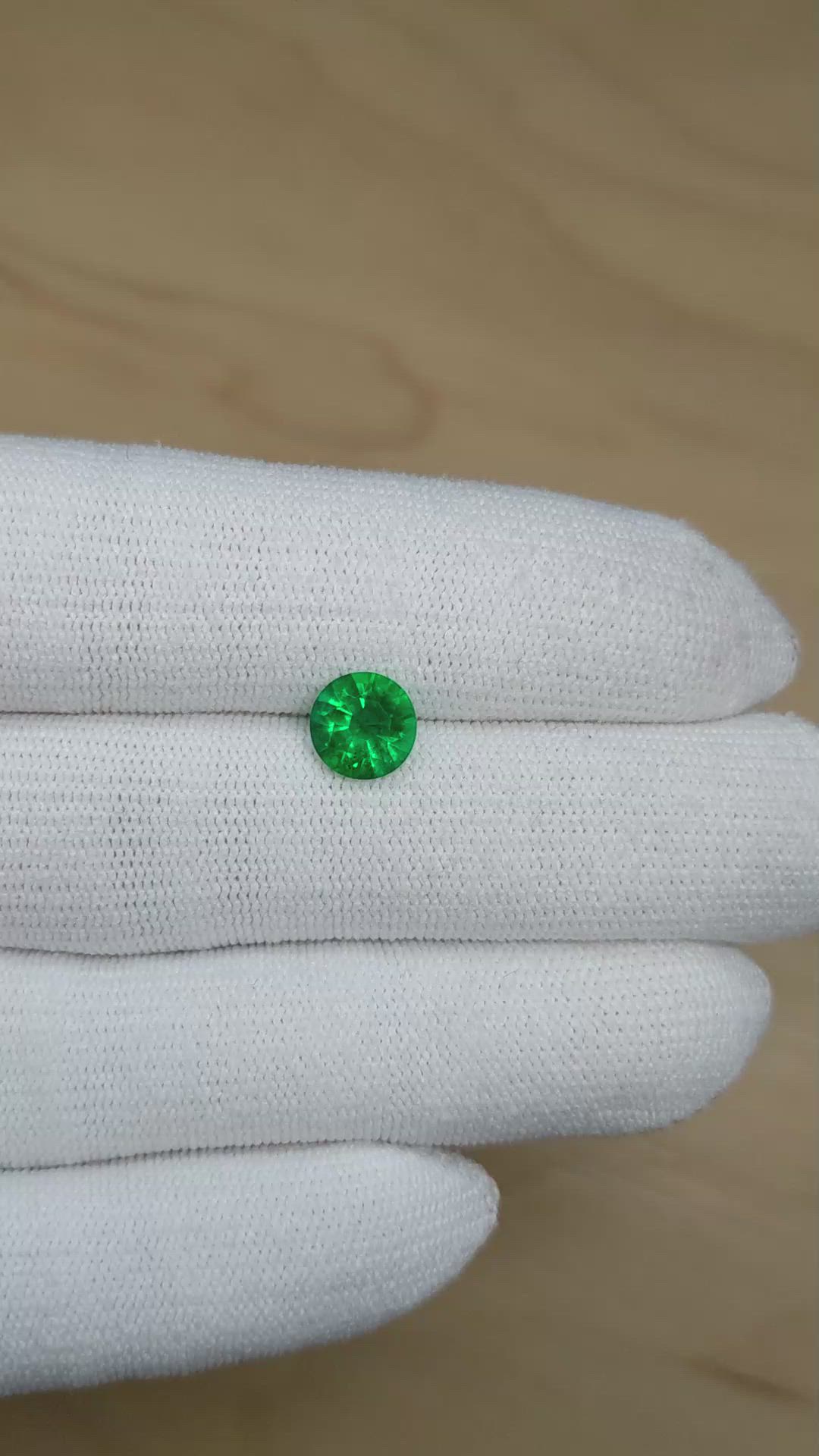 1.35 Ct. Emerald from Zambia Size Video