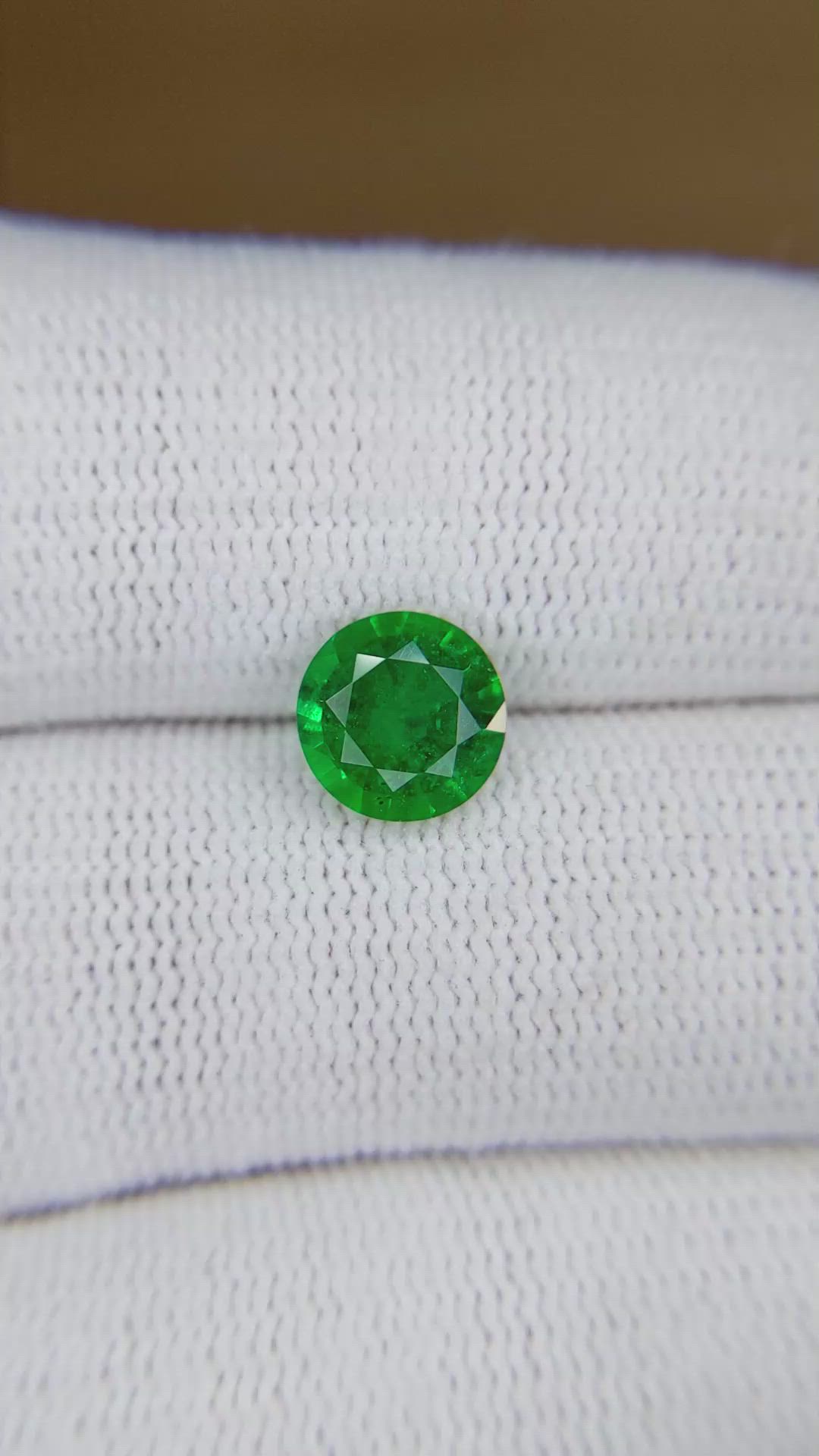 1.35 Ct. Emerald from Zambia Size Video