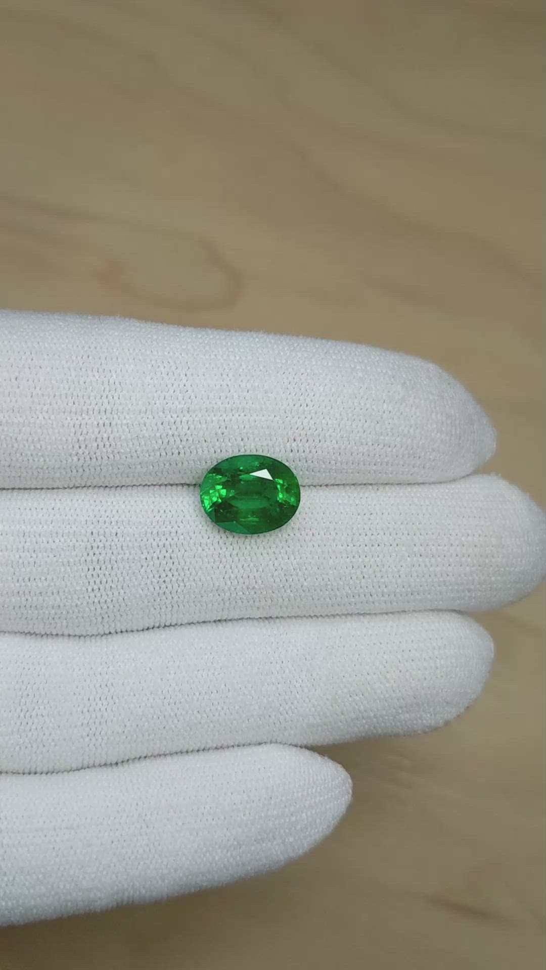3.91 Ct. Emerald from Zambia Size Video