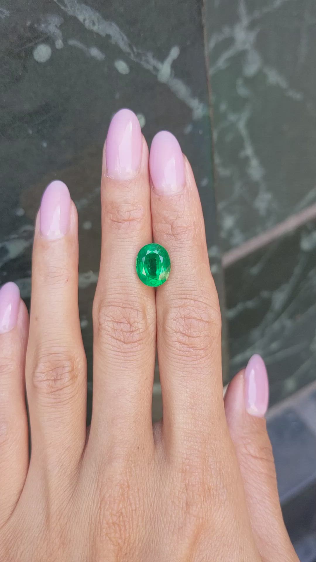 3.91 Ct. Emerald from Zambia Size Video