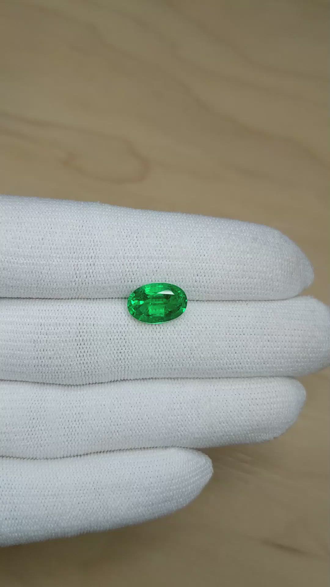 3.21 Ct. Emerald from Zambia Size Video