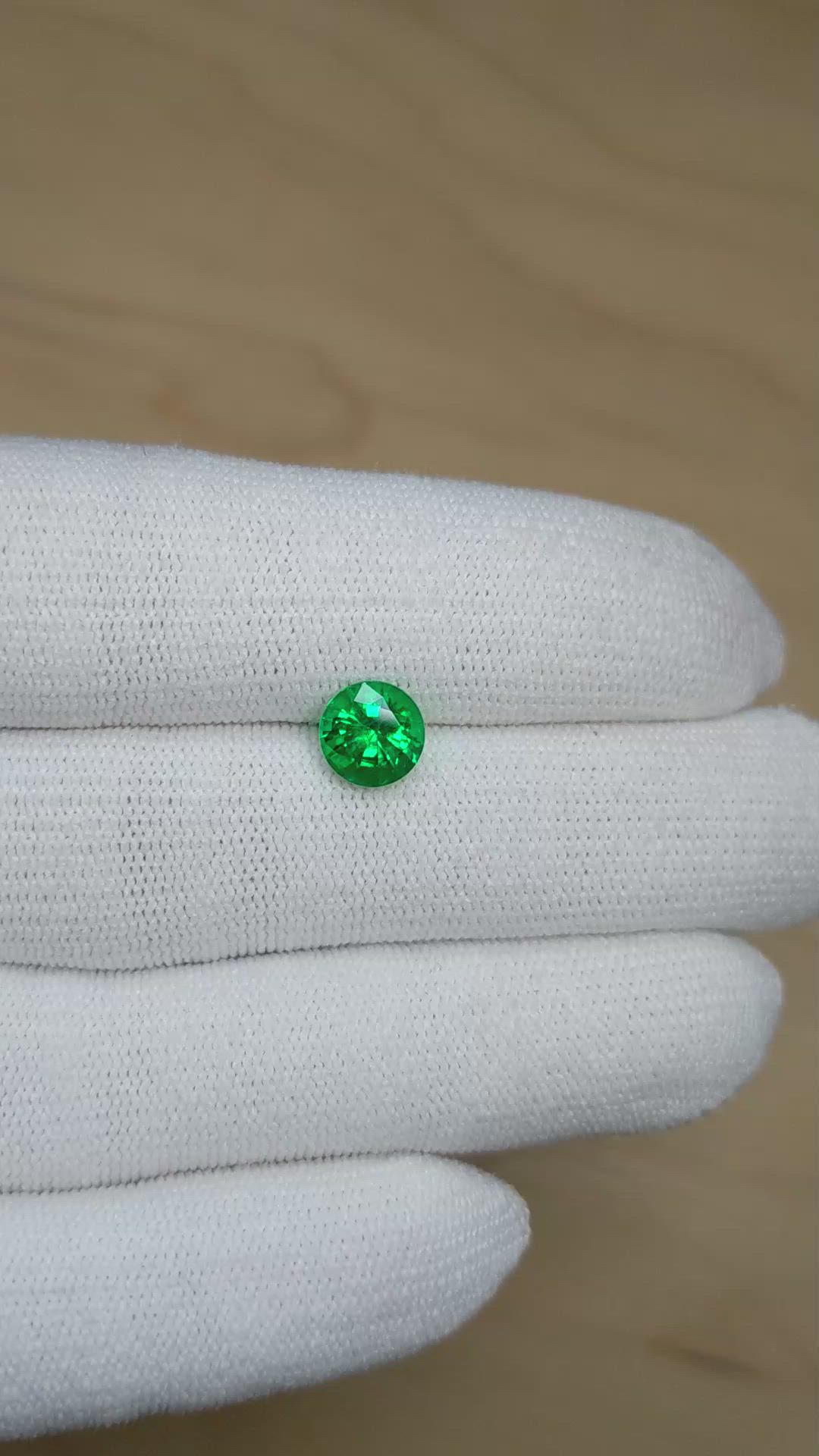 1.57 Ct. Emerald from Zambia Size Video