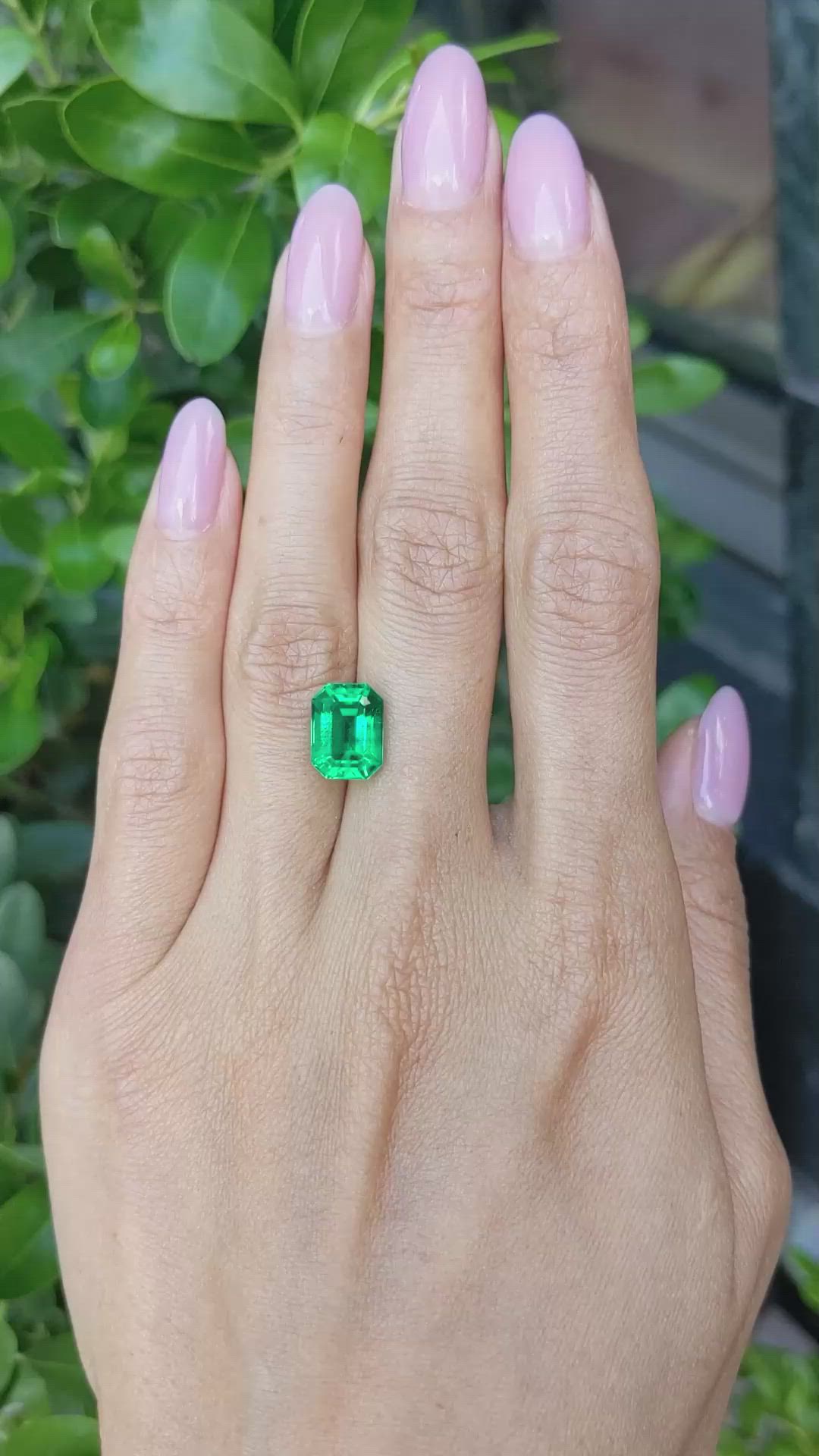 3.91 Ct. Emerald from Zambia Size Video