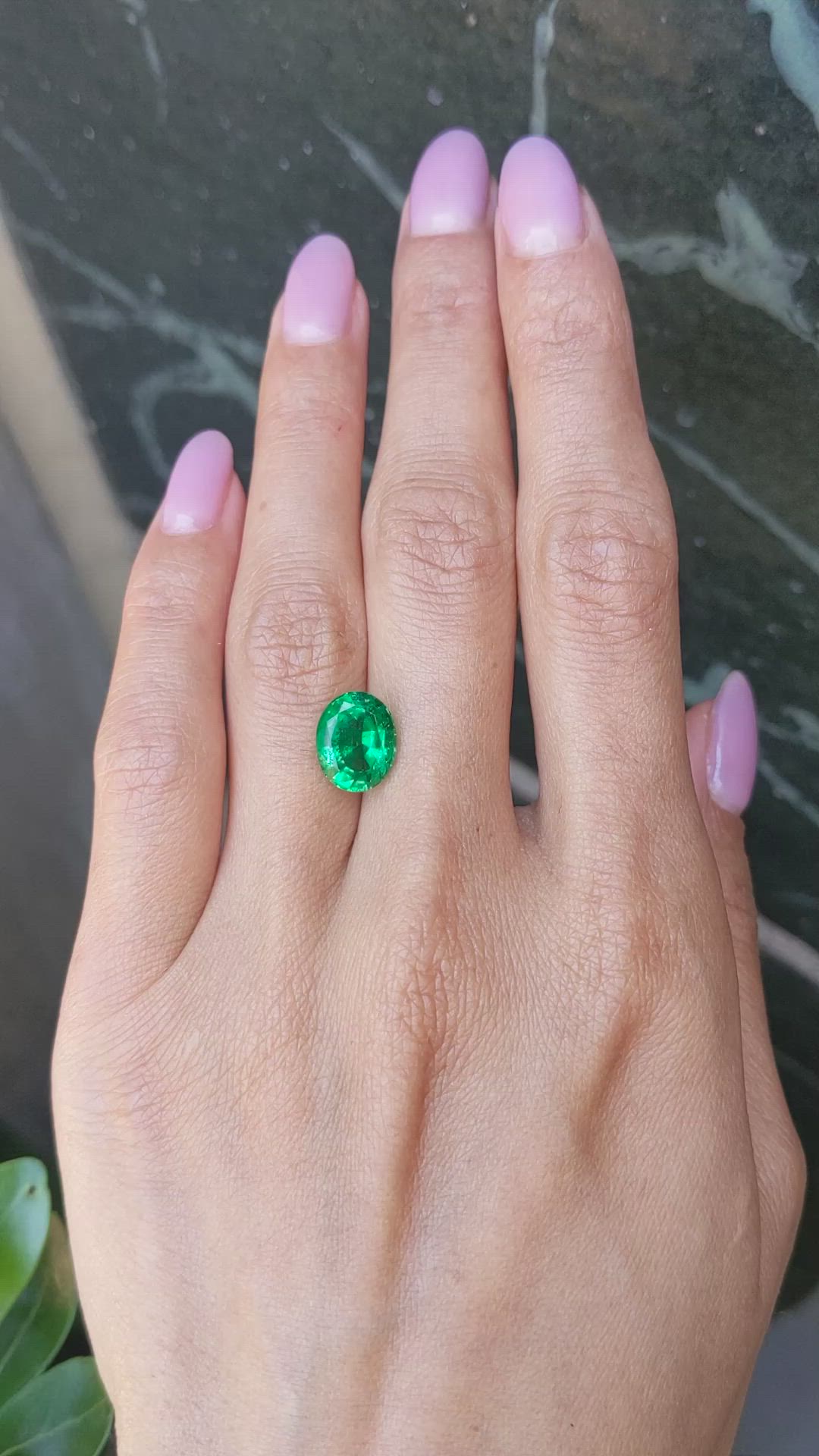 3.15 Ct. Emerald from Zambia Size Video