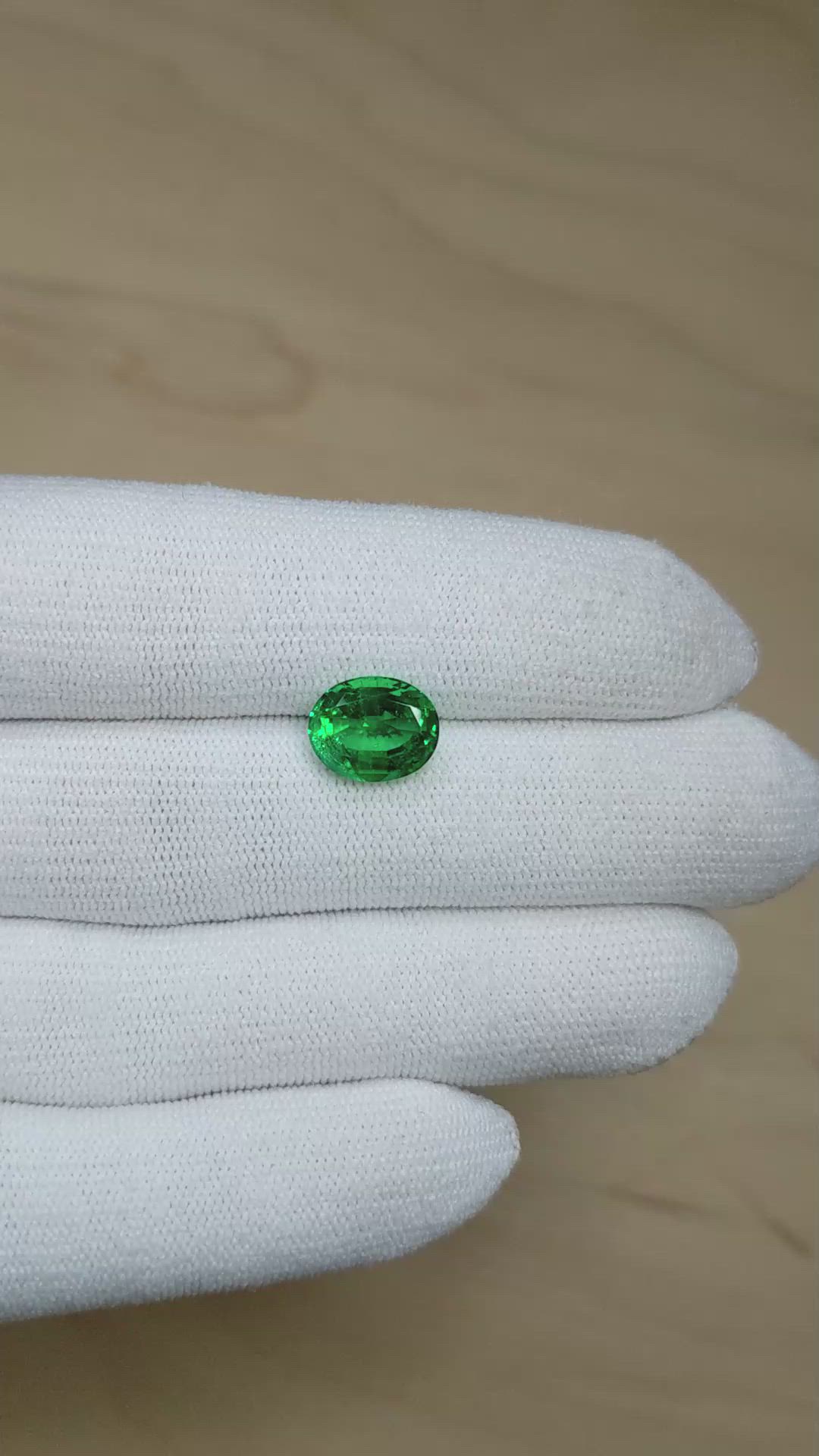 3.15 Ct. Emerald from Zambia Size Video