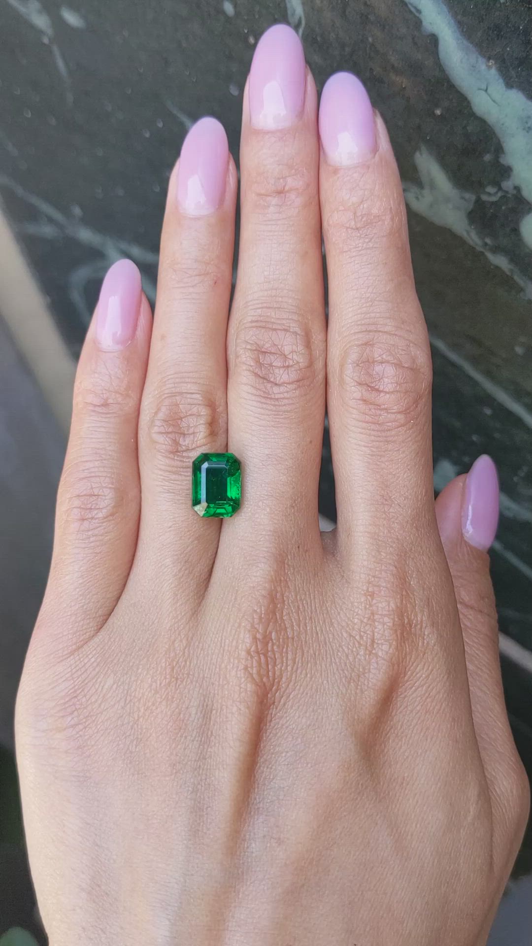 3.71 Ct. Emerald from Zambia Size Video