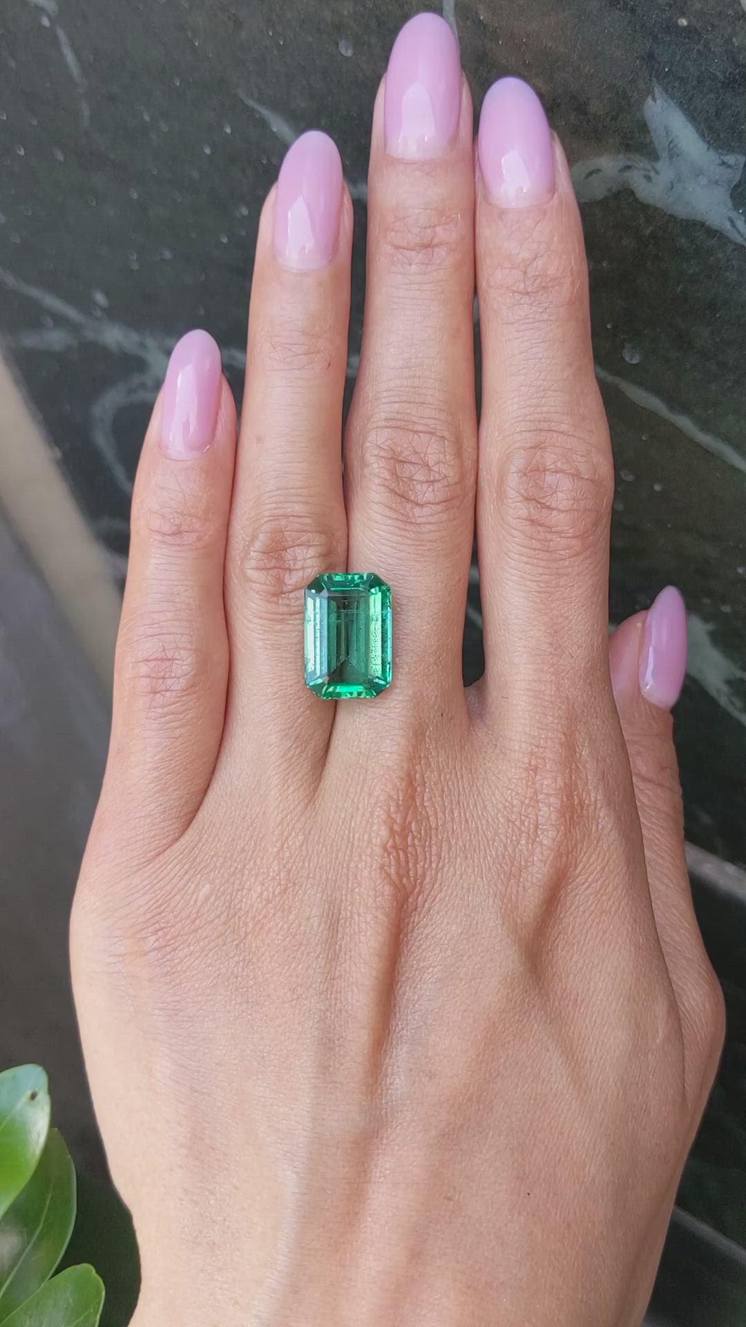 9.29 Ct. Emerald from Zambia Size Video