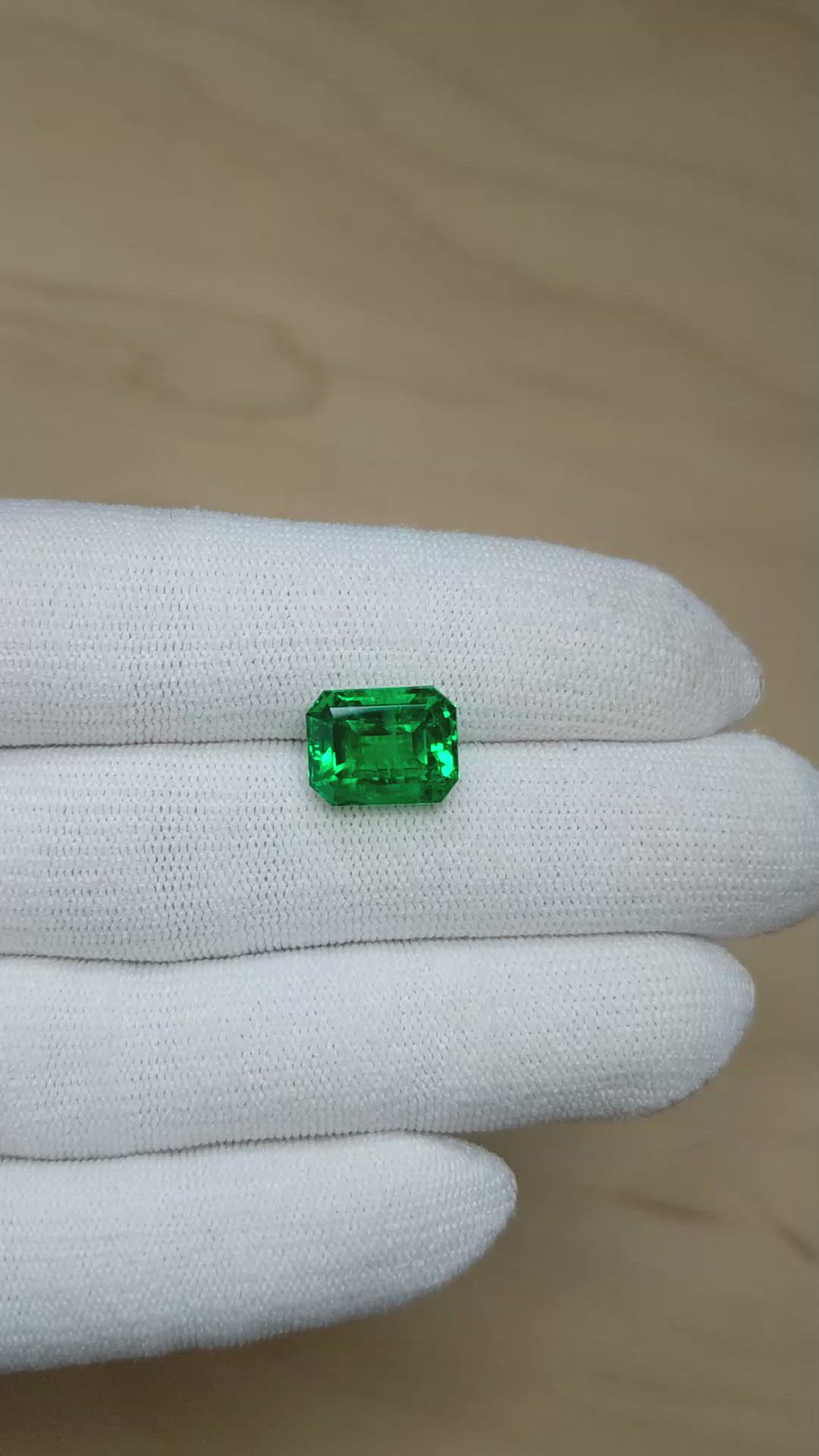 6.08 Ct. Emerald from Zambia Size Video