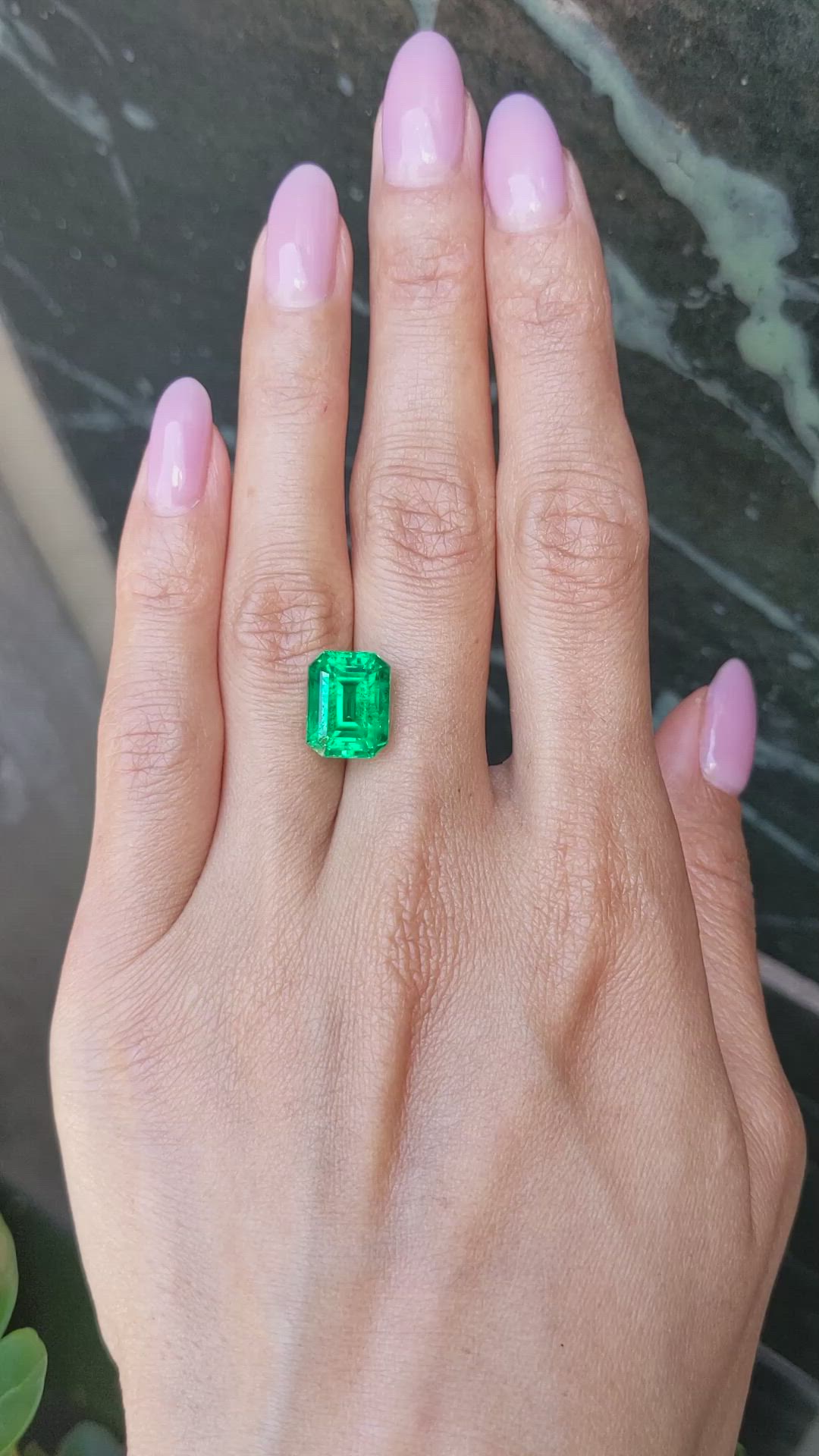 6.08 Ct. Emerald from Zambia Size Video