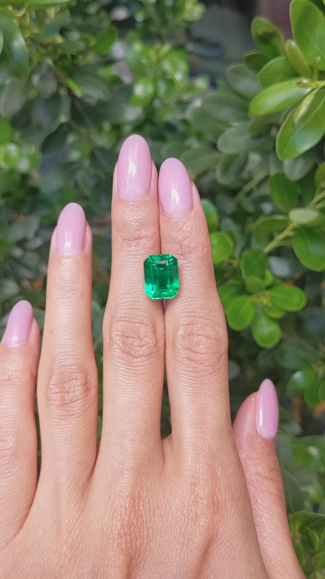 6.08 Ct. Emerald from Zambia Size Video