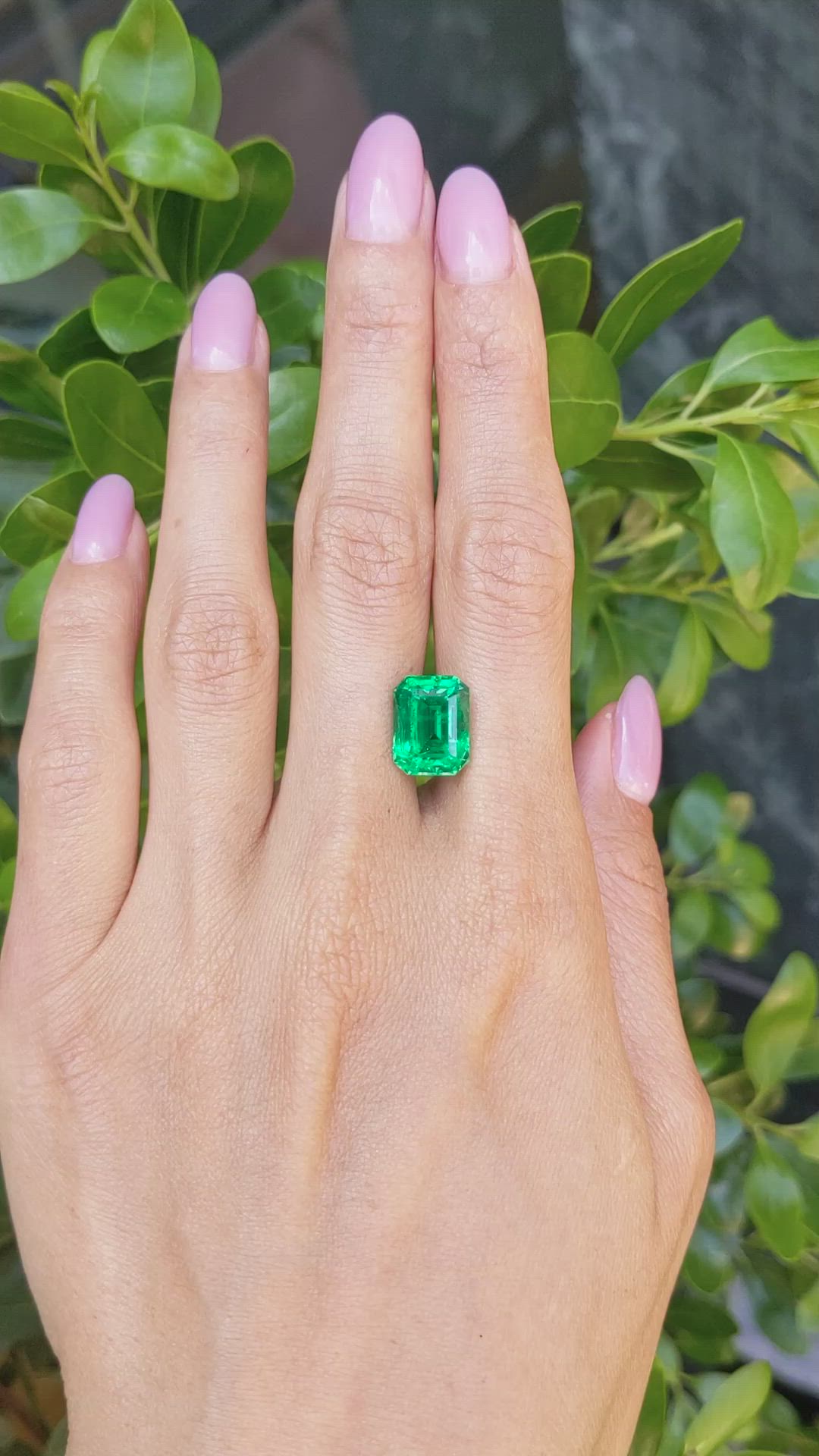 6.08 Ct. Emerald from Zambia Size Video