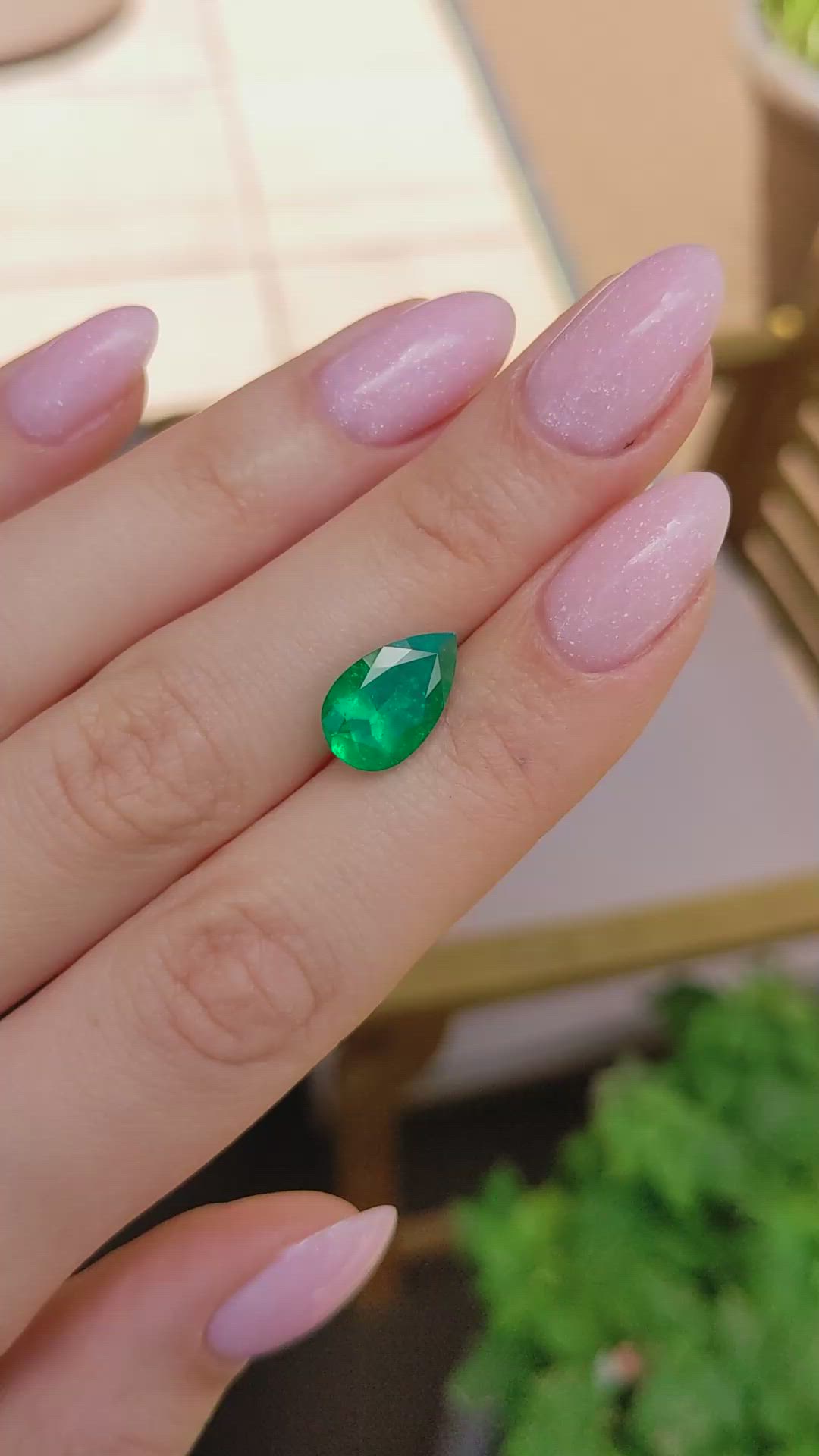 3.32 Ct. Emerald from Colombia Size Video