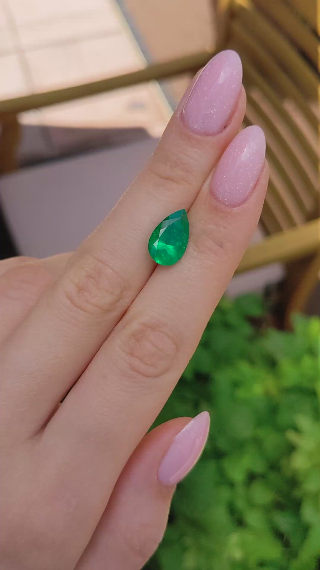 3.32 Ct. Emerald from Colombia Size Video
