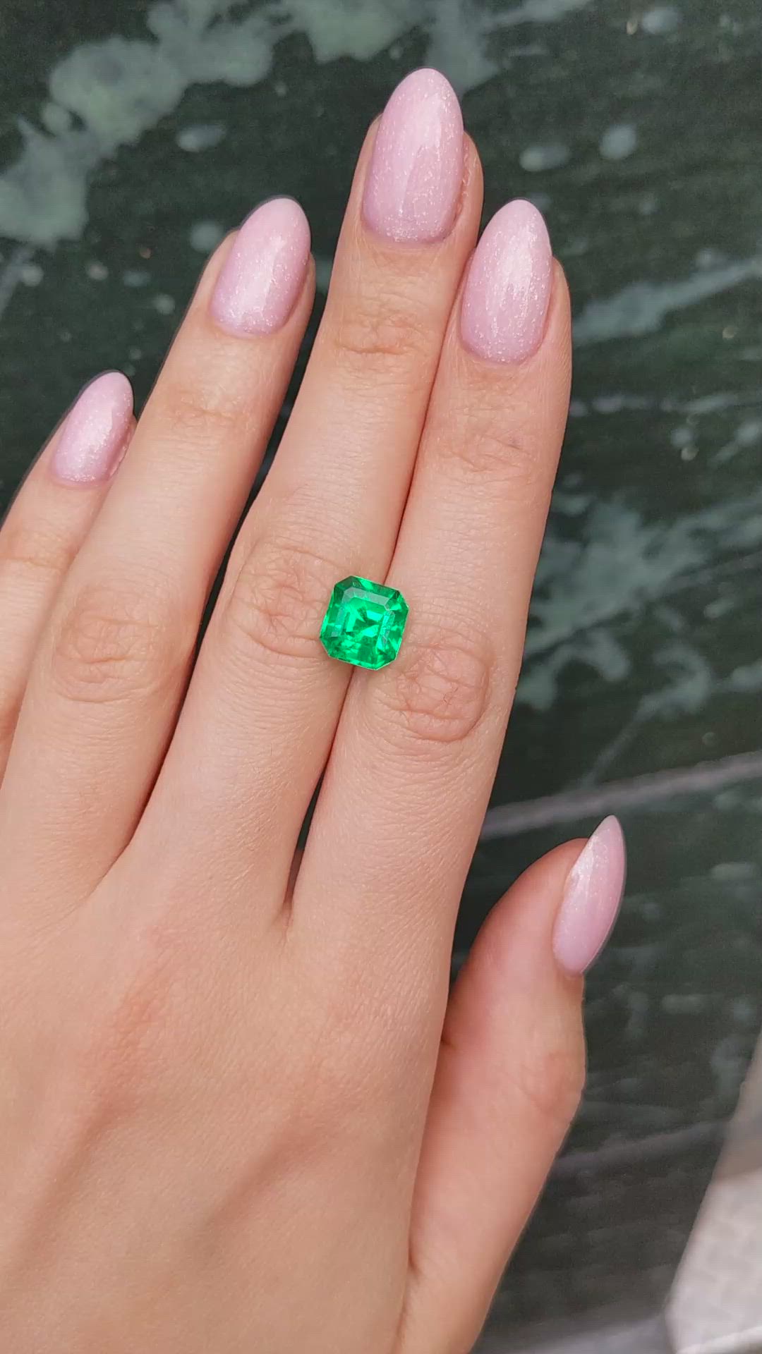 3.82 Ct. Emerald from Colombia Size Video