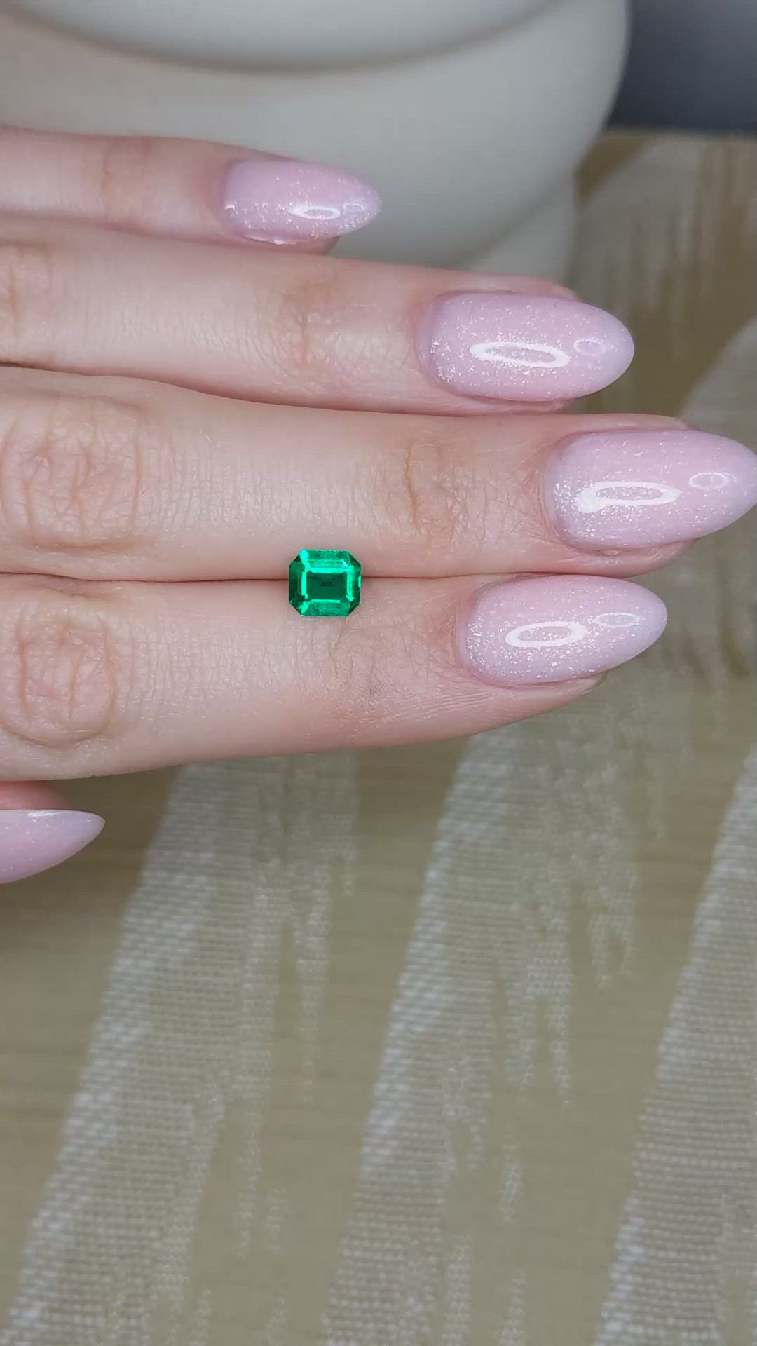 0.80 Ct. Emerald from Colombia Size Video