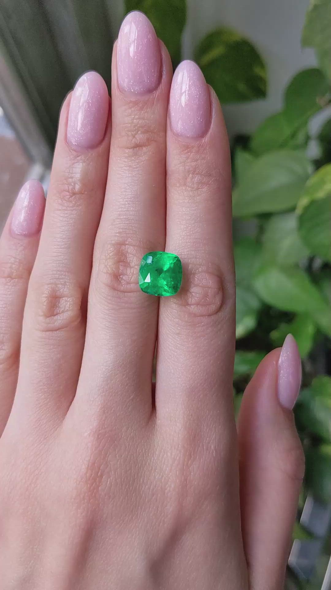4.85 Ct. Emerald from Colombia Size Video
