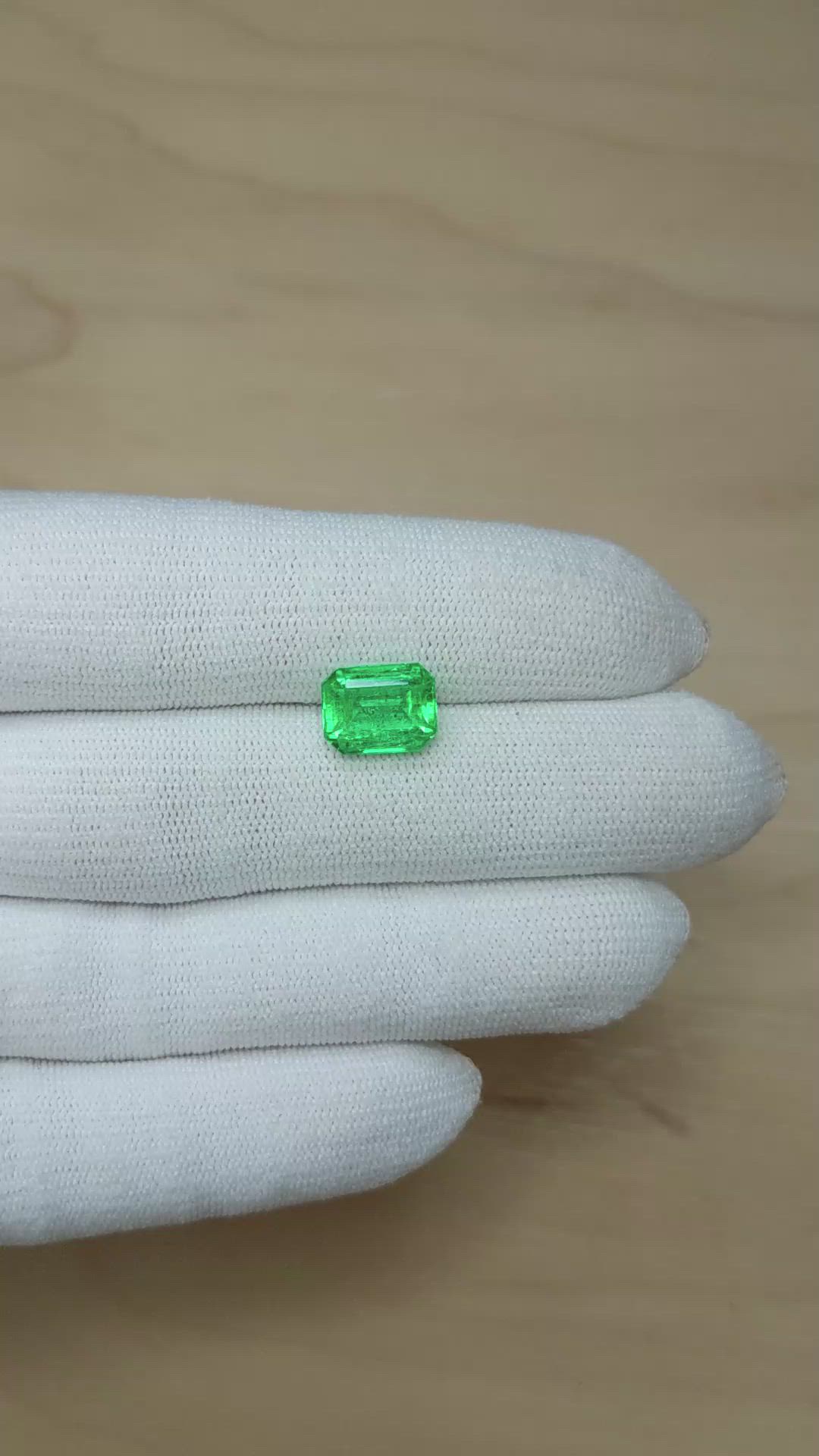 3.88 Ct. Emerald from Colombia Size Video
