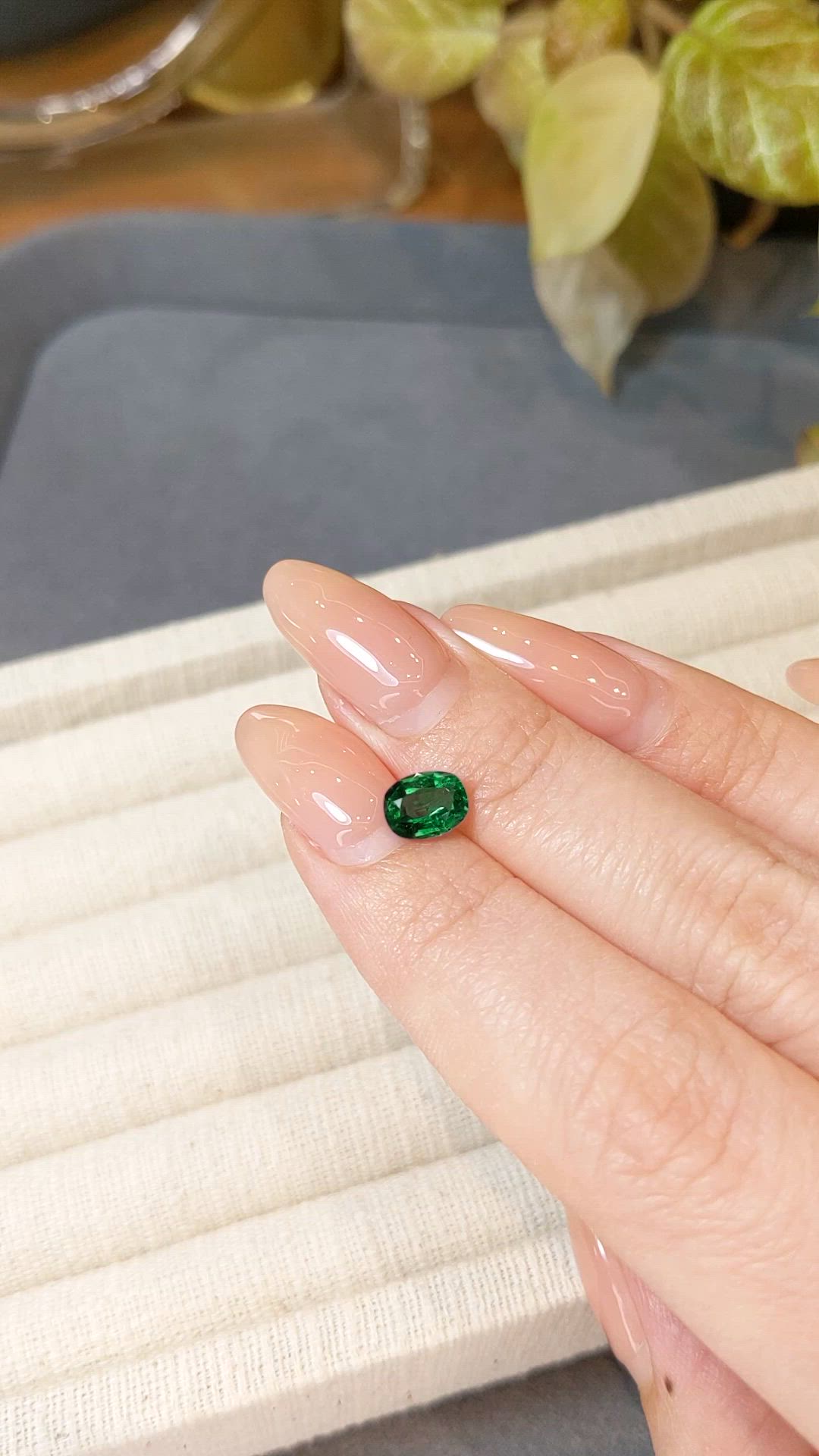 0.90 Ct. Emerald from Zambia Size Video