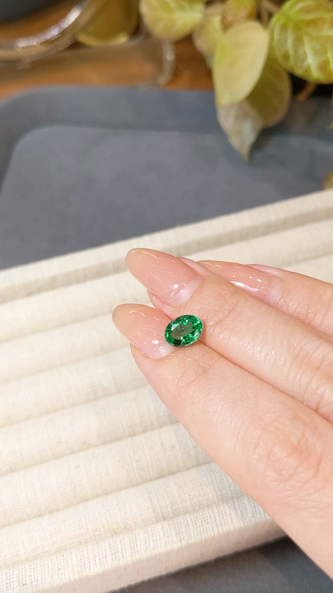 1.29 Ct. Emerald from Zambia Size Video