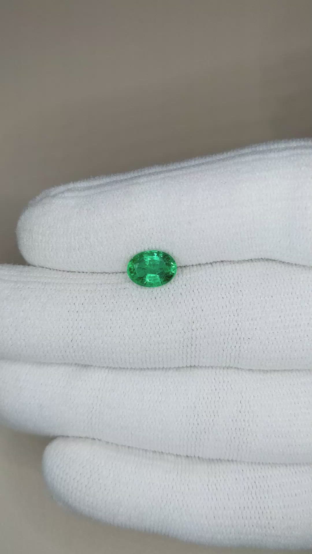 1.29 Ct. Emerald from Zambia Size Video