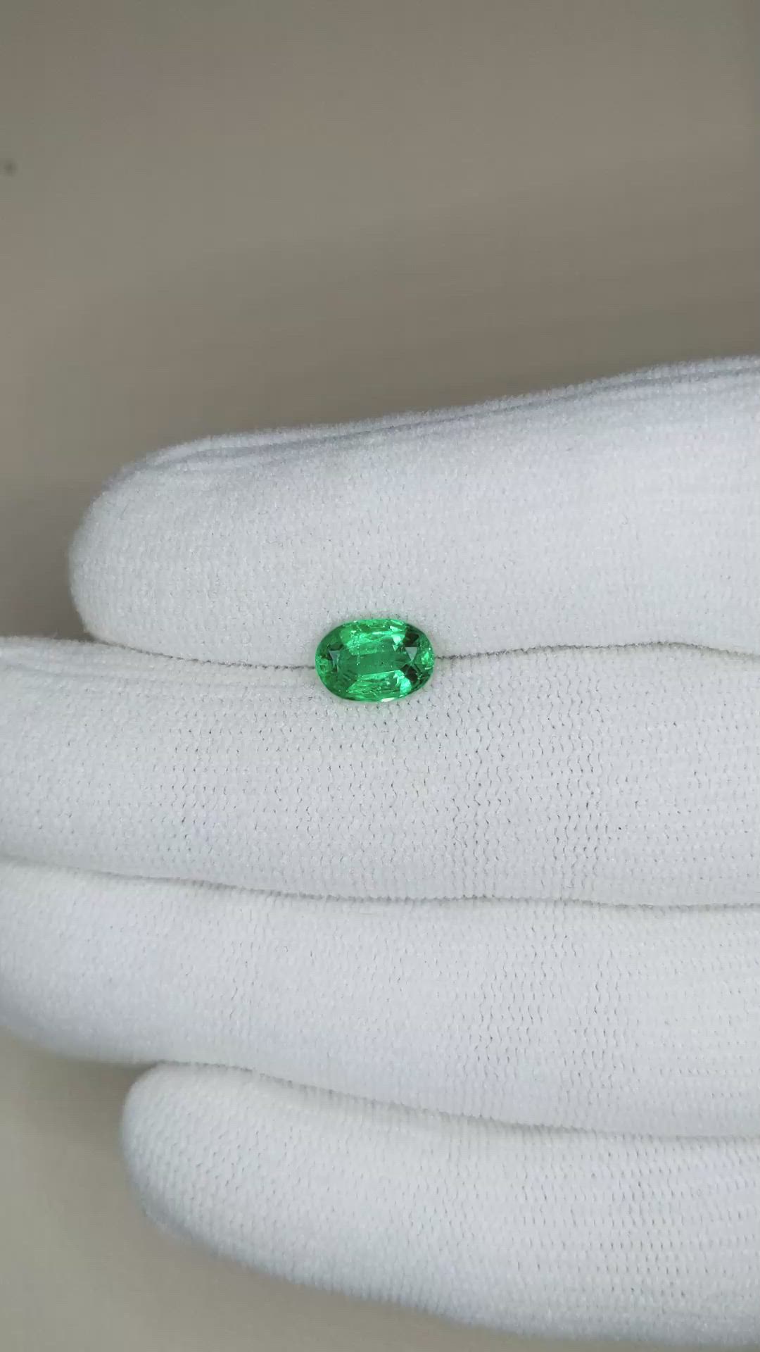 1.25 Ct. Emerald from Zambia Size Video