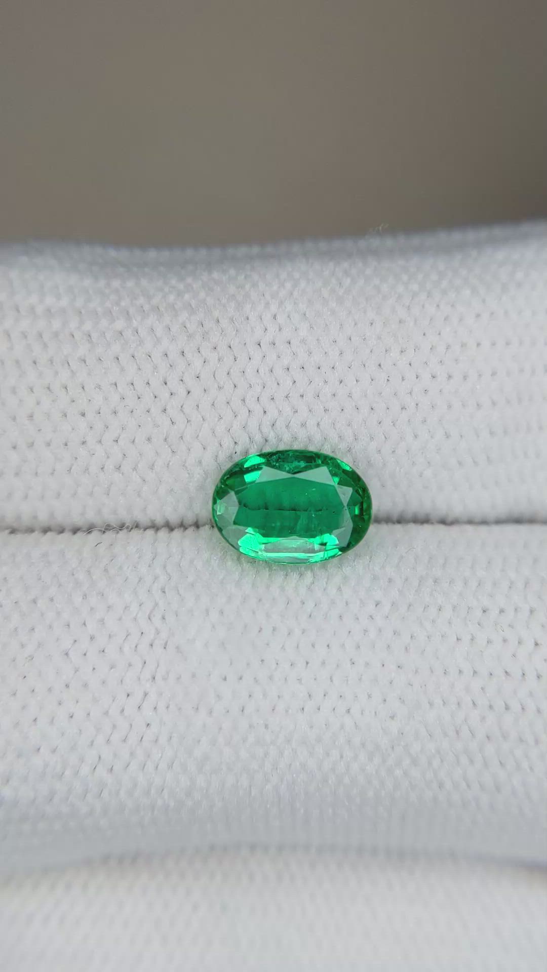 1.11 Ct. Emerald from Zambia Size Video