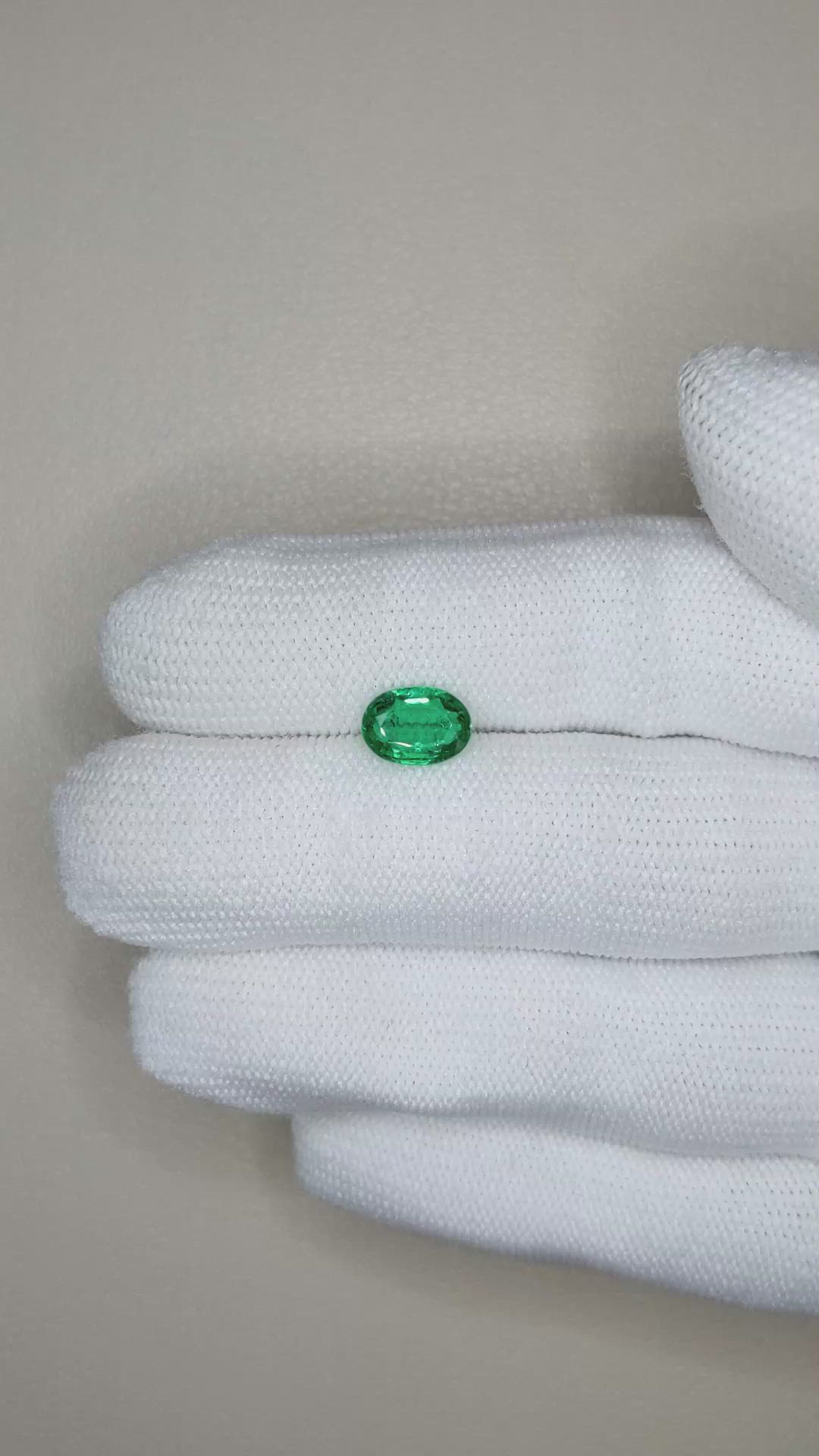 1.11 Ct. Emerald from Zambia Size Video