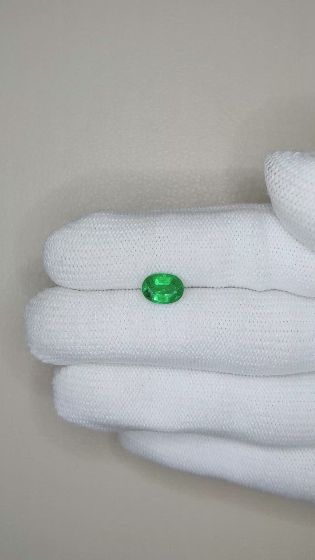 1.18 Ct. Emerald from Zambia Size Video