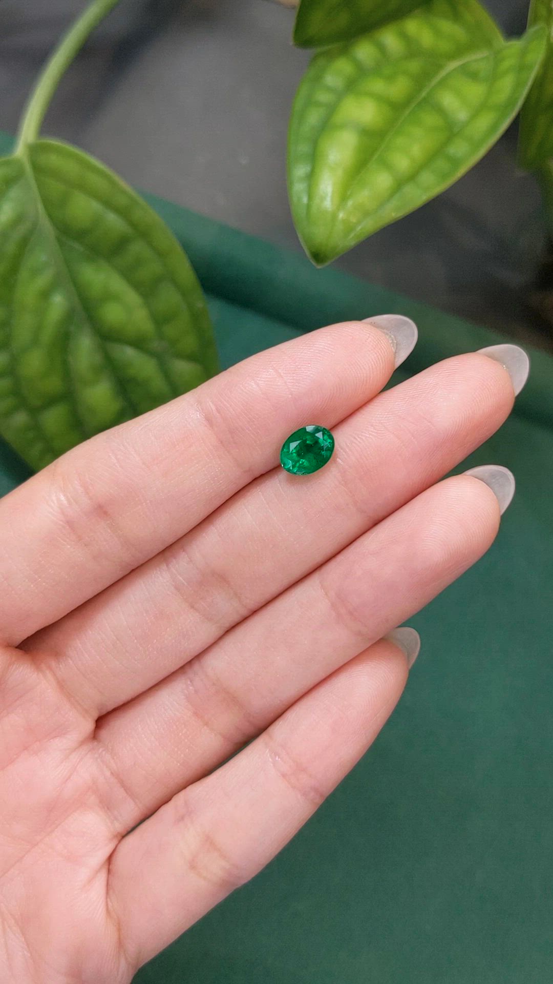 1.10 Ct. Emerald from Zambia Size Video