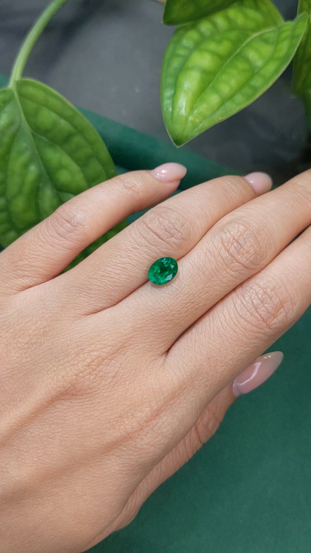 1.29 Ct. Emerald from Zambia Size Video