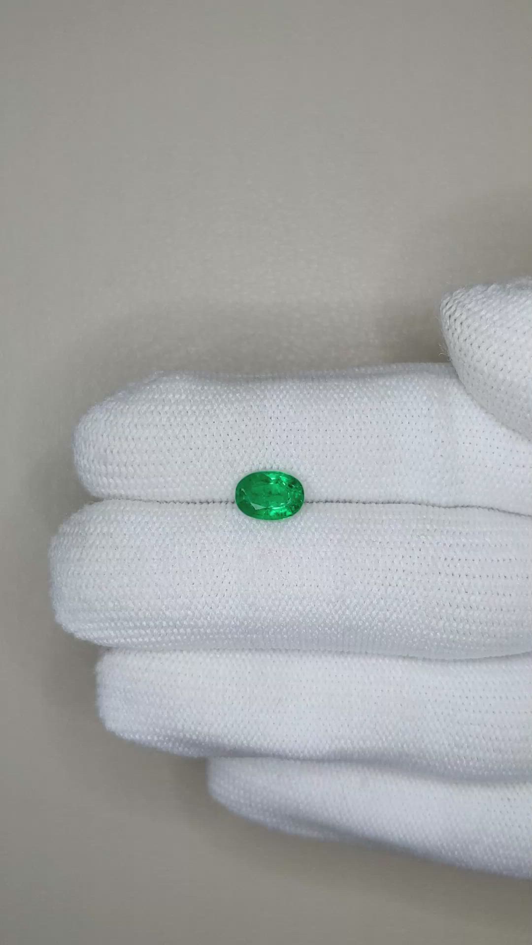1.07 Ct. Emerald from Zambia Size Video