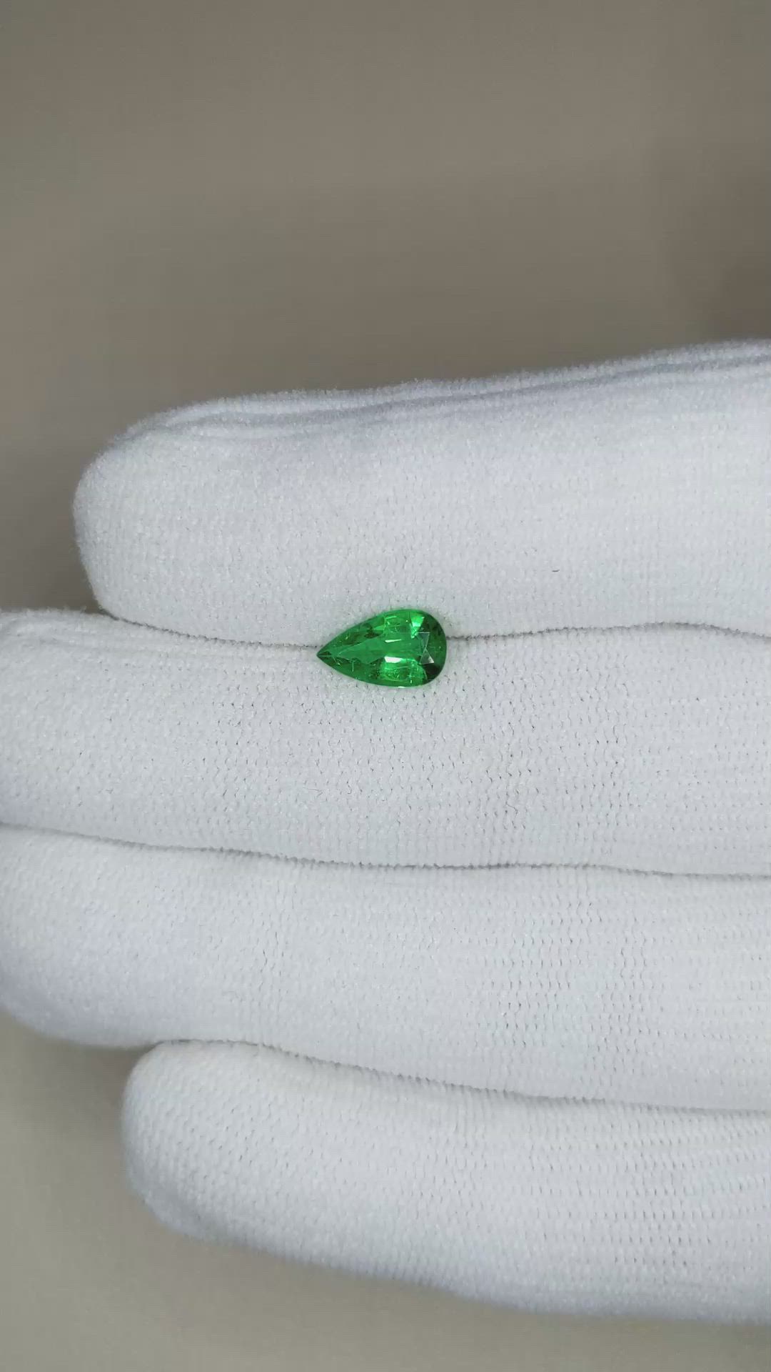 0.88 Ct. Emerald from Zambia Size Video