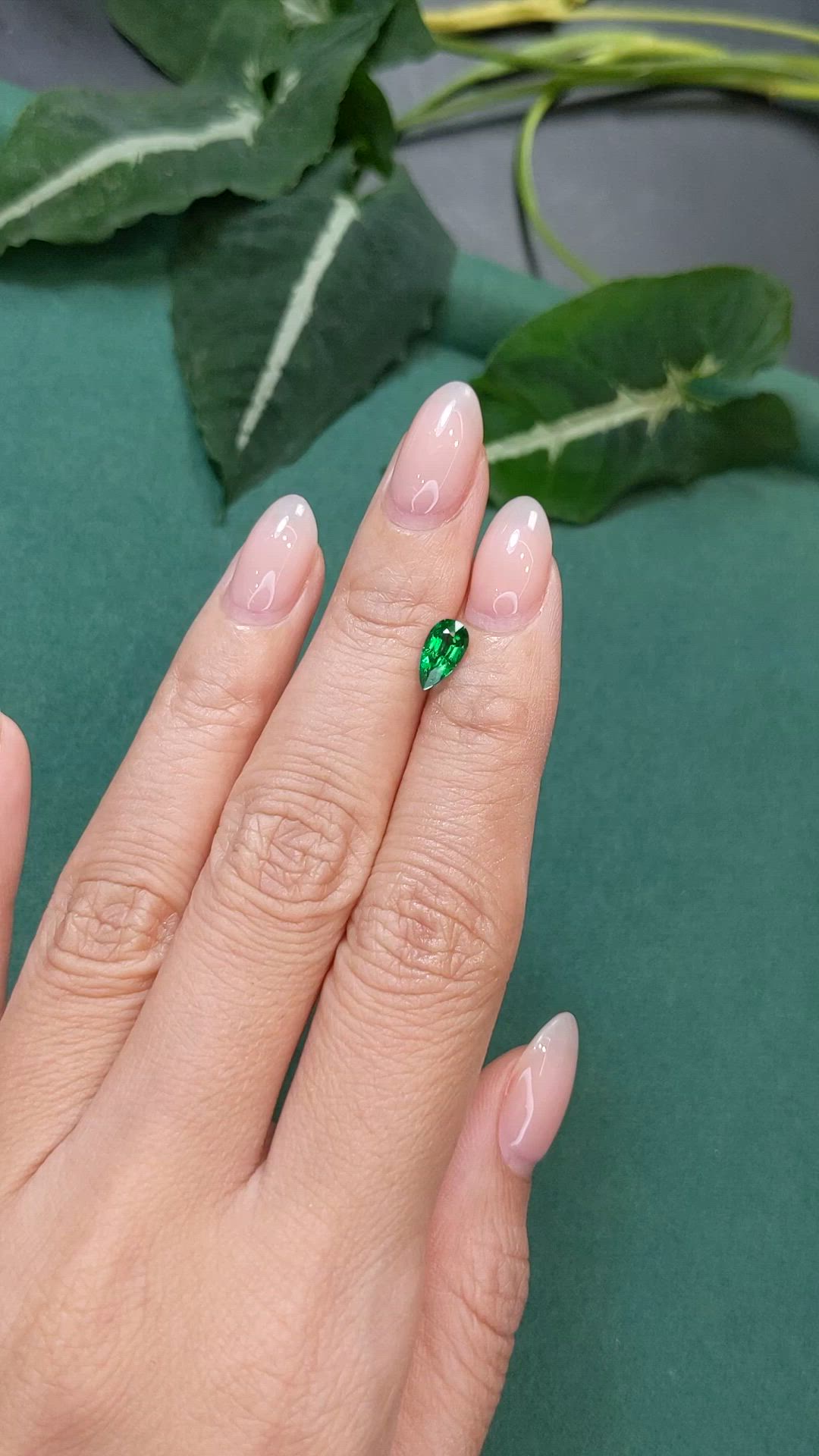0.66 Ct. Emerald from Zambia Size Video
