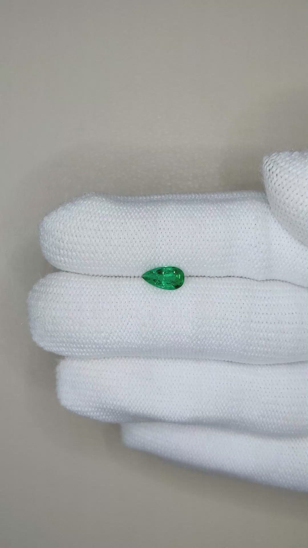 0.66 Ct. Emerald from Zambia Size Video