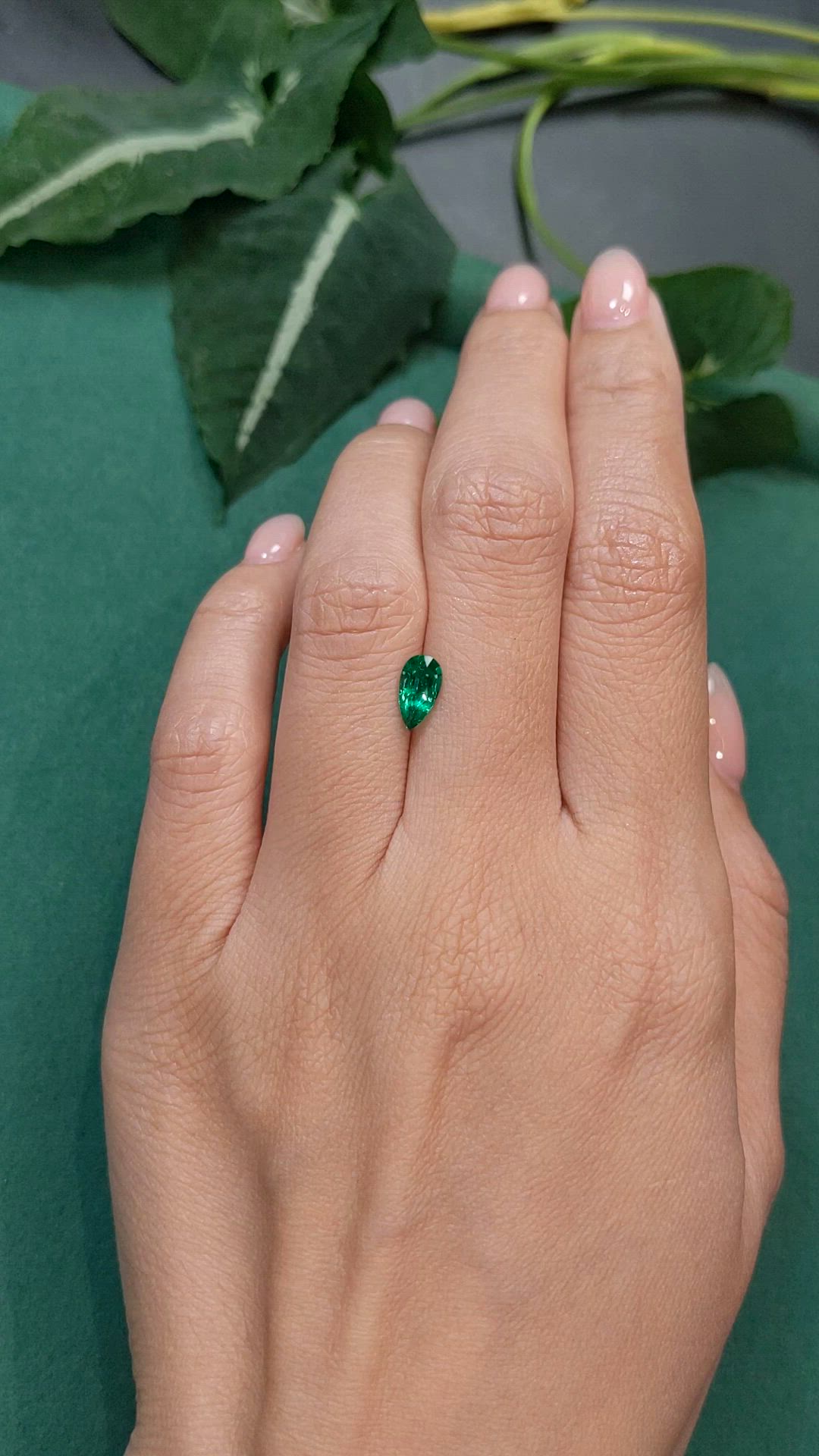 0.66 Ct. Emerald from Zambia Size Video