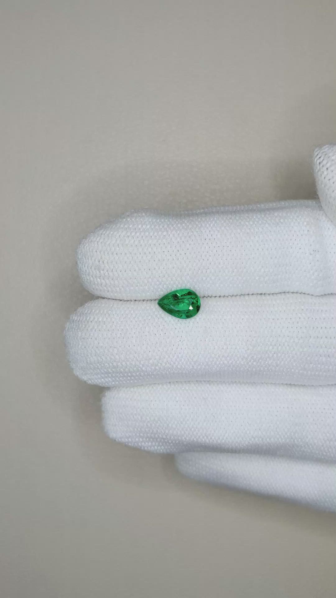 0.81 Ct. Emerald from Zambia Size Video