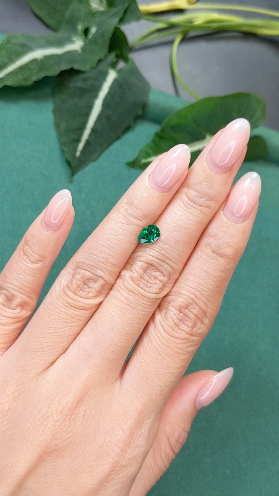 0.81 Ct. Emerald from Zambia Size Video