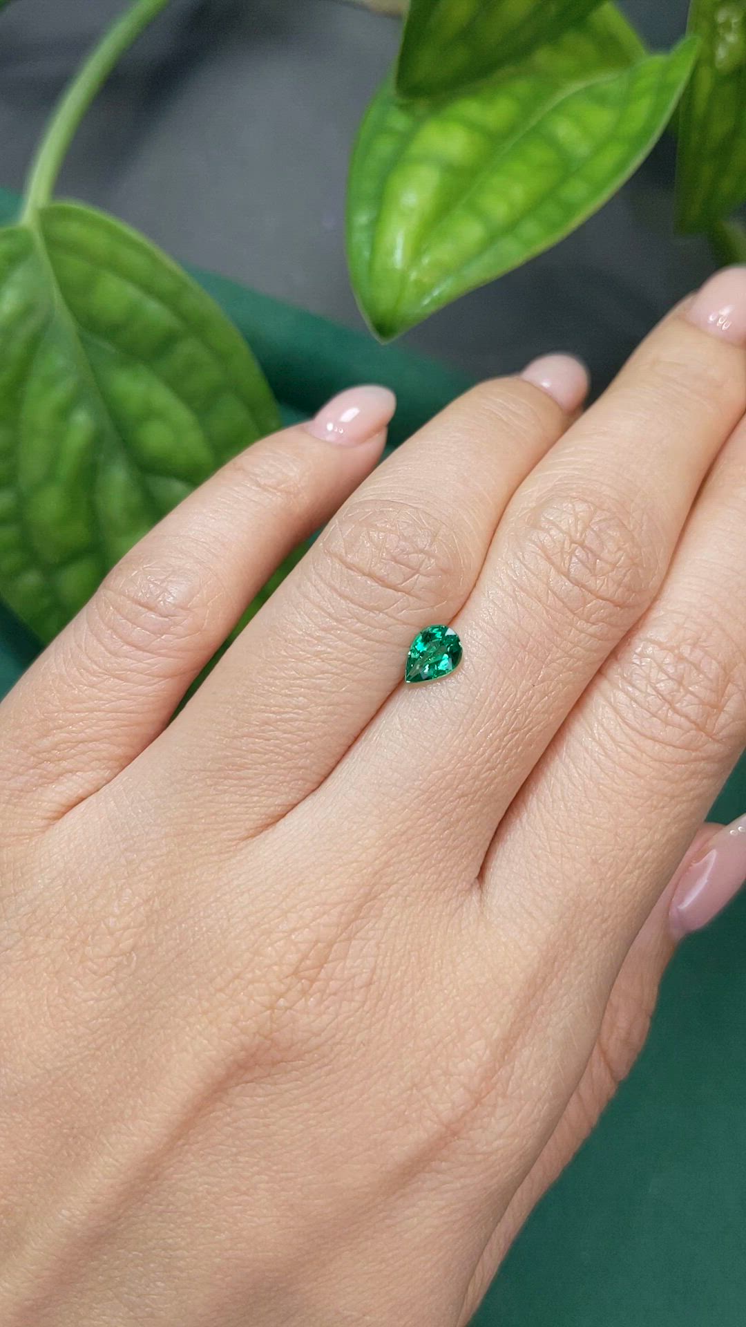 0.49 Ct. Emerald from Zambia Size Video