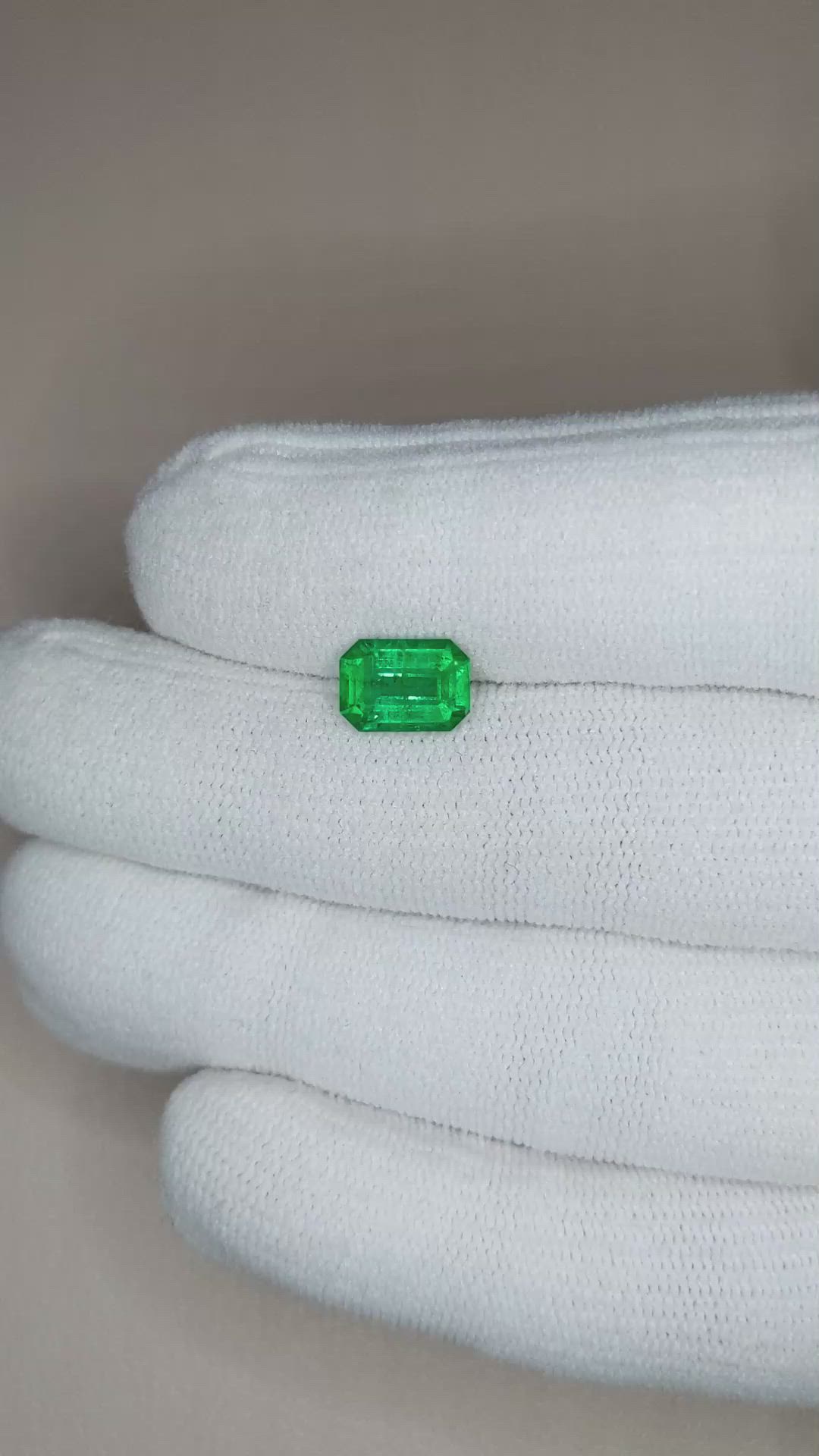 1.53 Ct. Emerald from Zambia Size Video