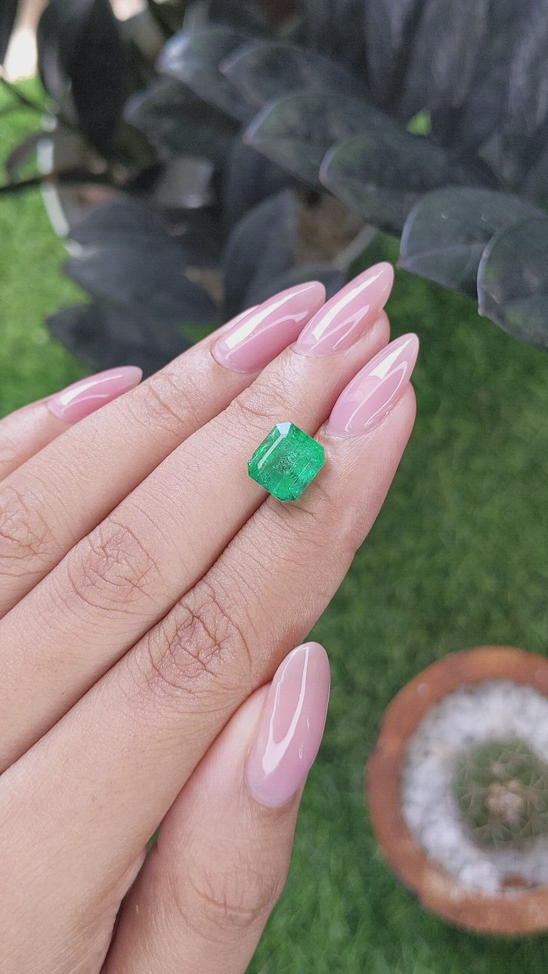3.30 Ct. Emerald from Zambia Size Video