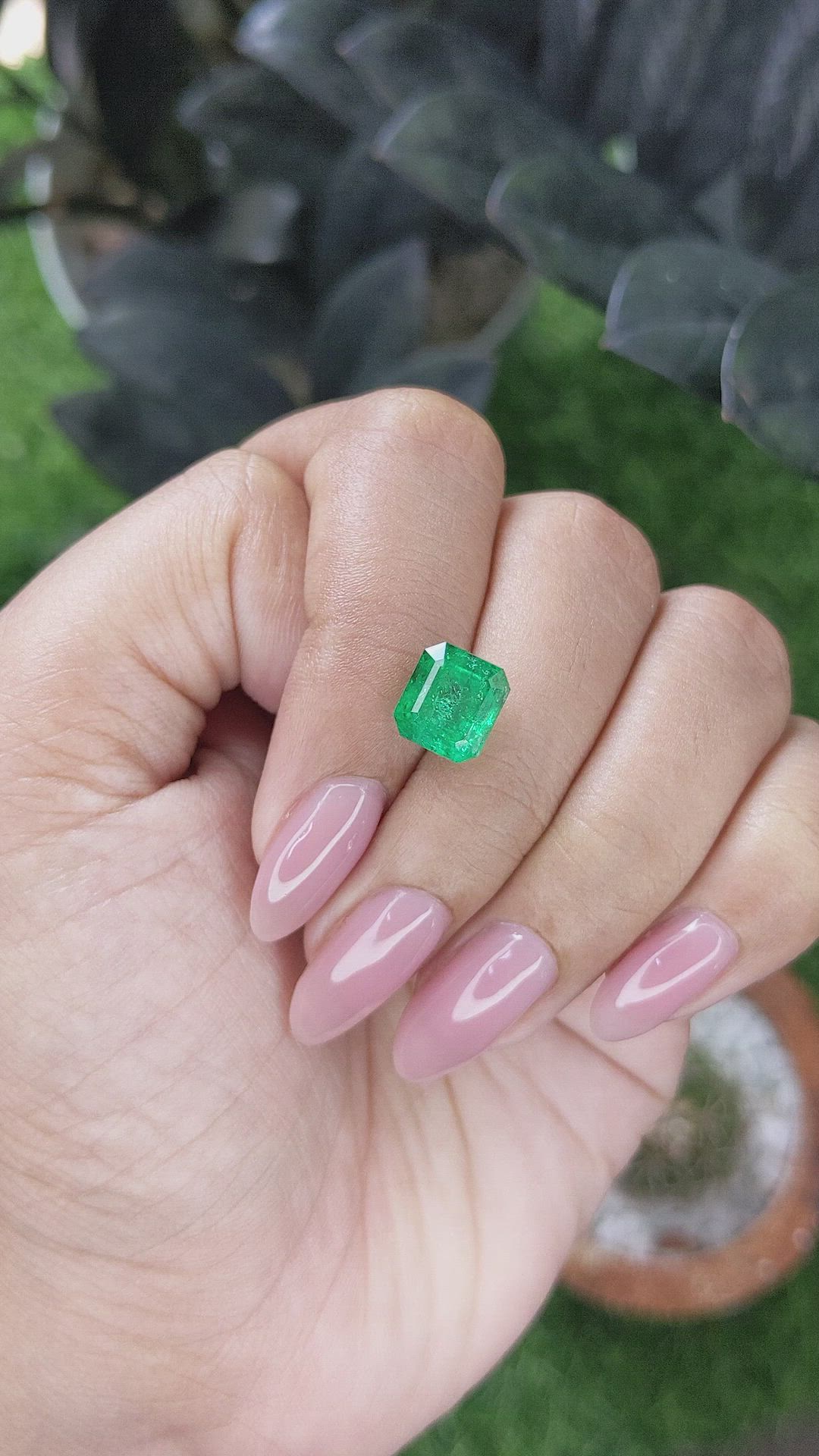 3.30 Ct. Emerald from Zambia Size Video