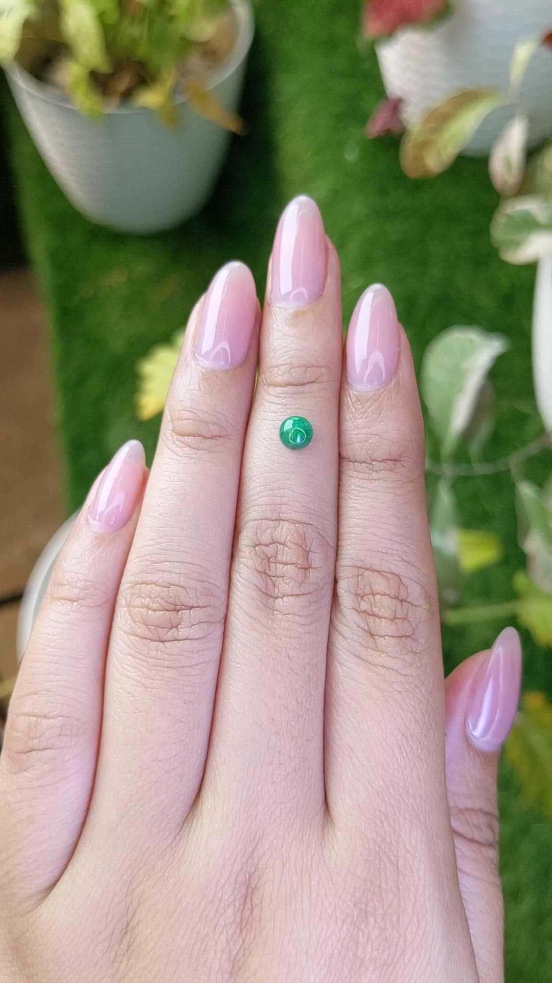 0.53 Ct. Cabochon Emerald from Colombia - Muzo Size Video