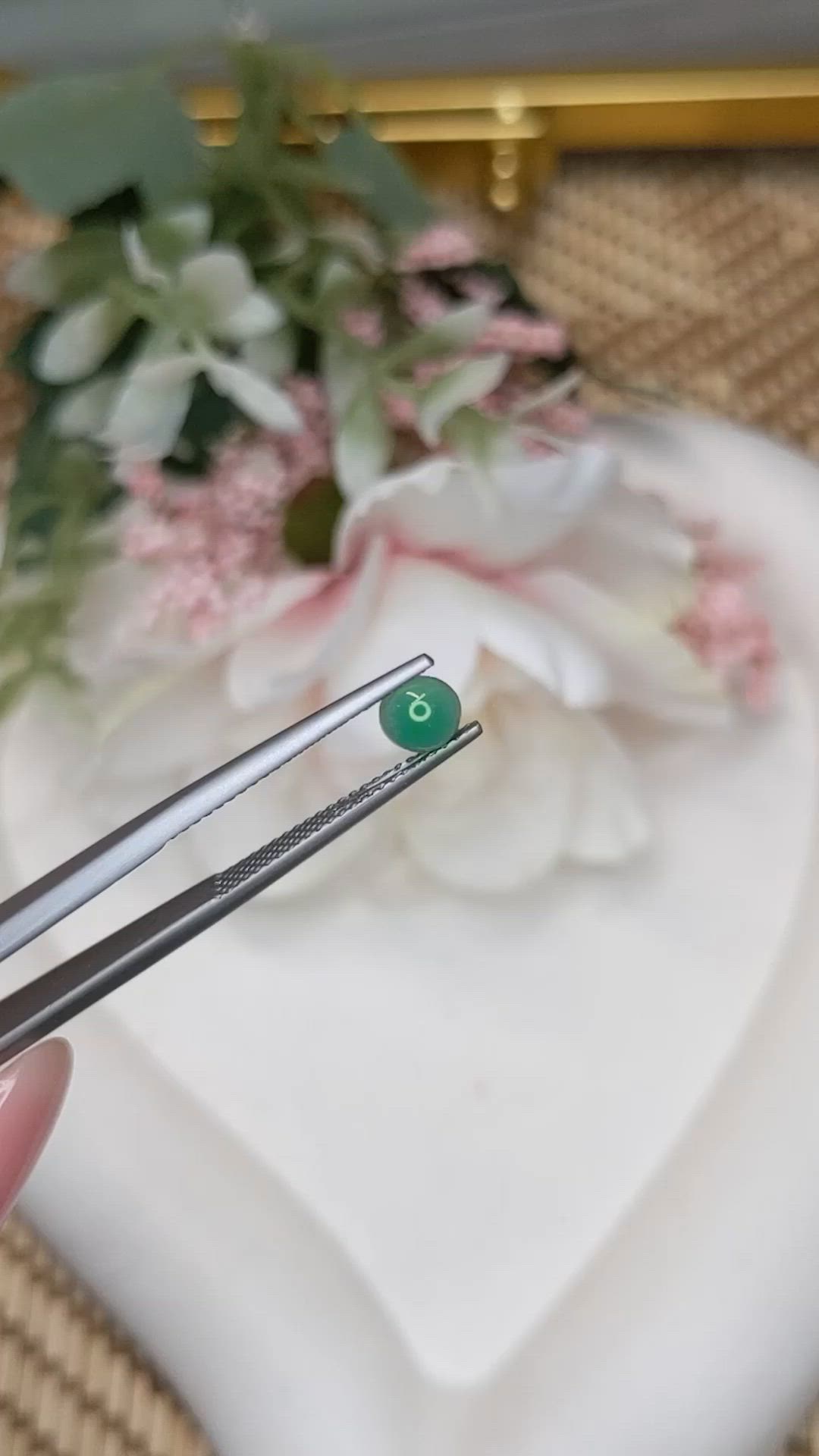 0.36 Ct. Cabochon Emerald from Colombia - Muzo Size Video