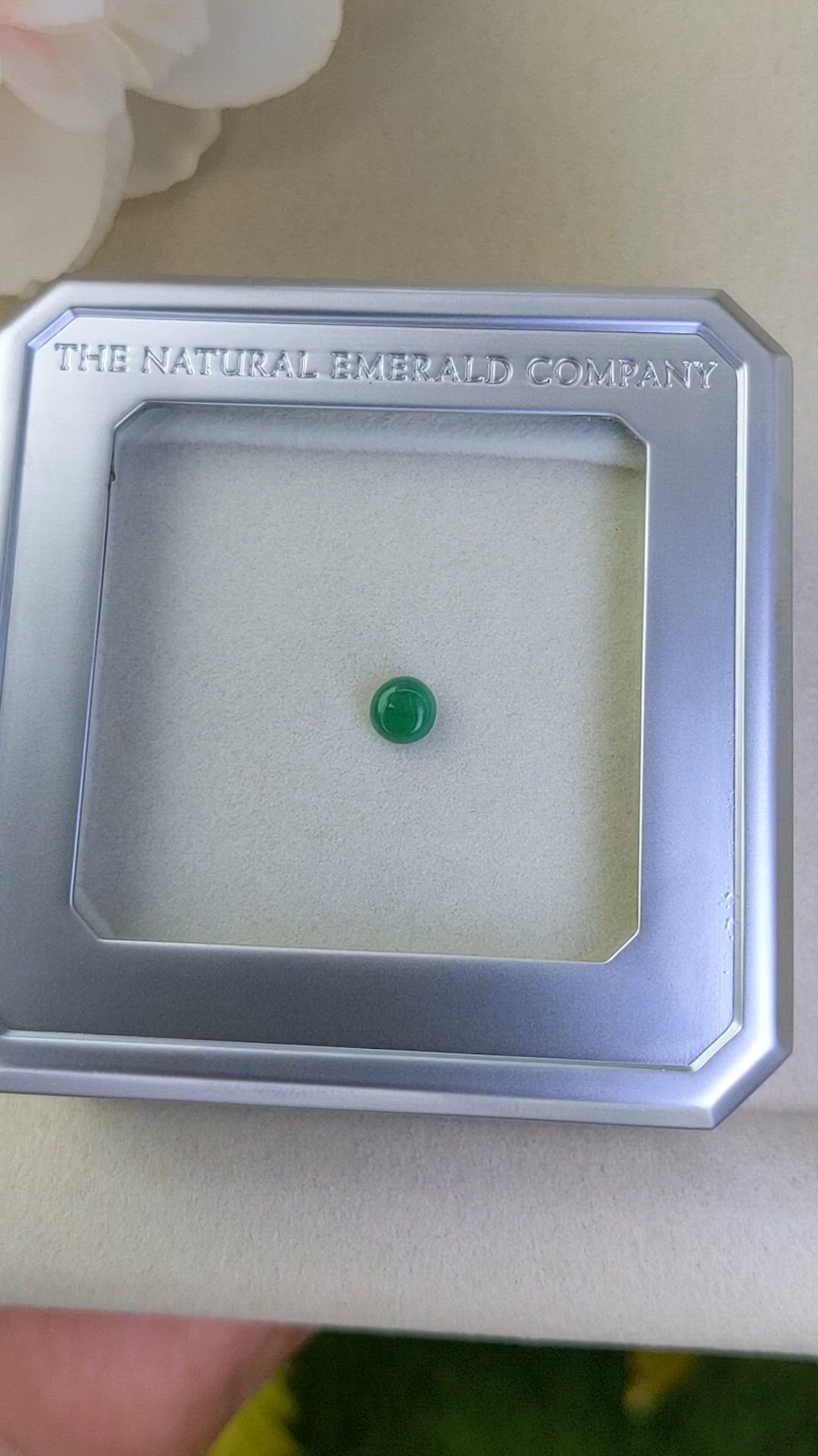 0.45 Ct. Cabochon Emerald from Colombia - Muzo Size Video
