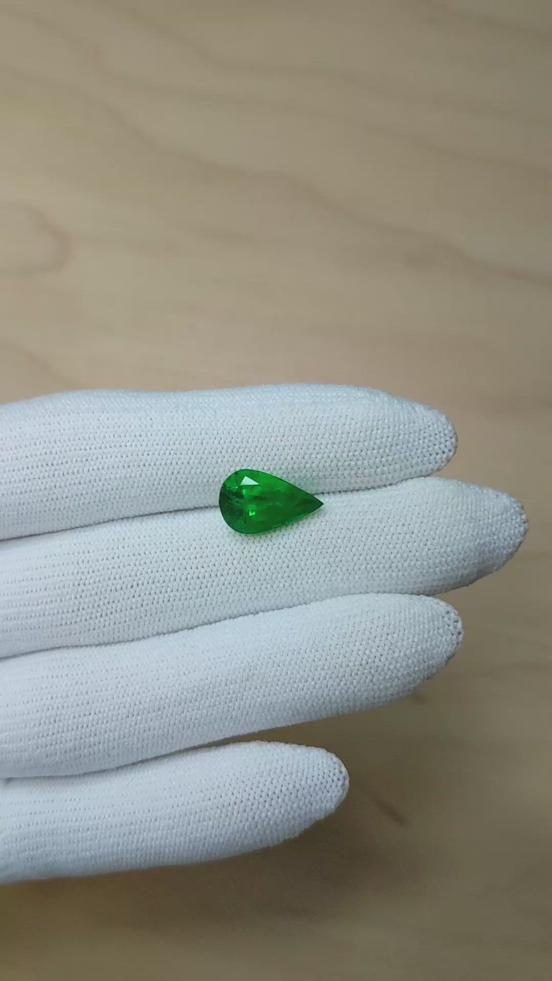 3.14 Ct. Emerald from Zambia Size Video