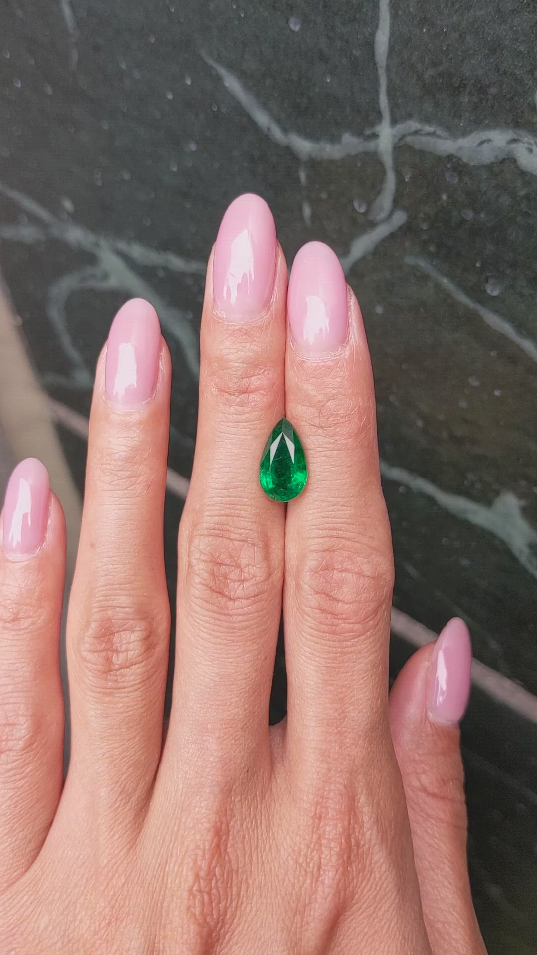 2.86 Ct. Emerald from Zambia Size Video
