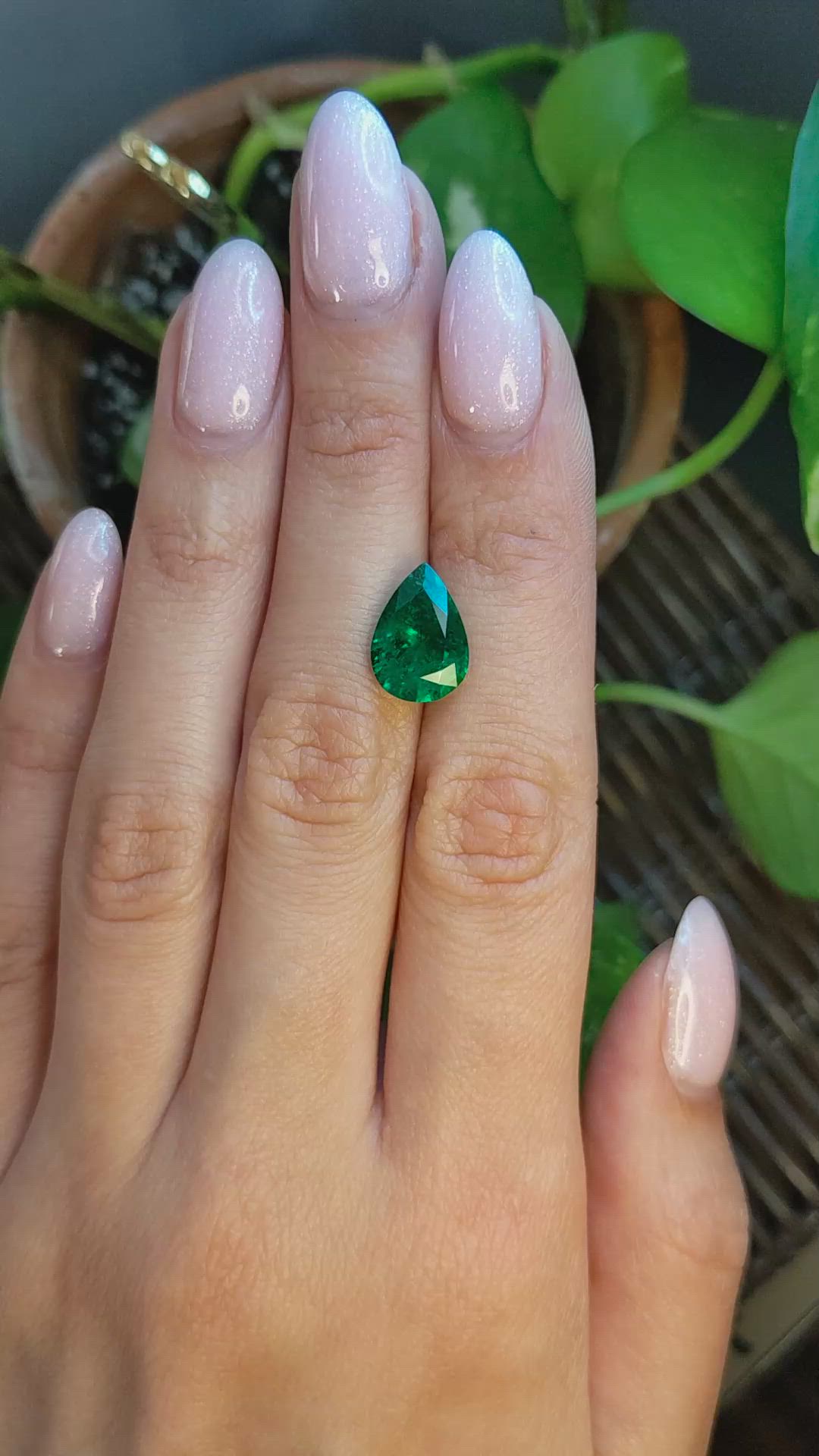 3.45 Ct. Emerald from Zambia Size Video