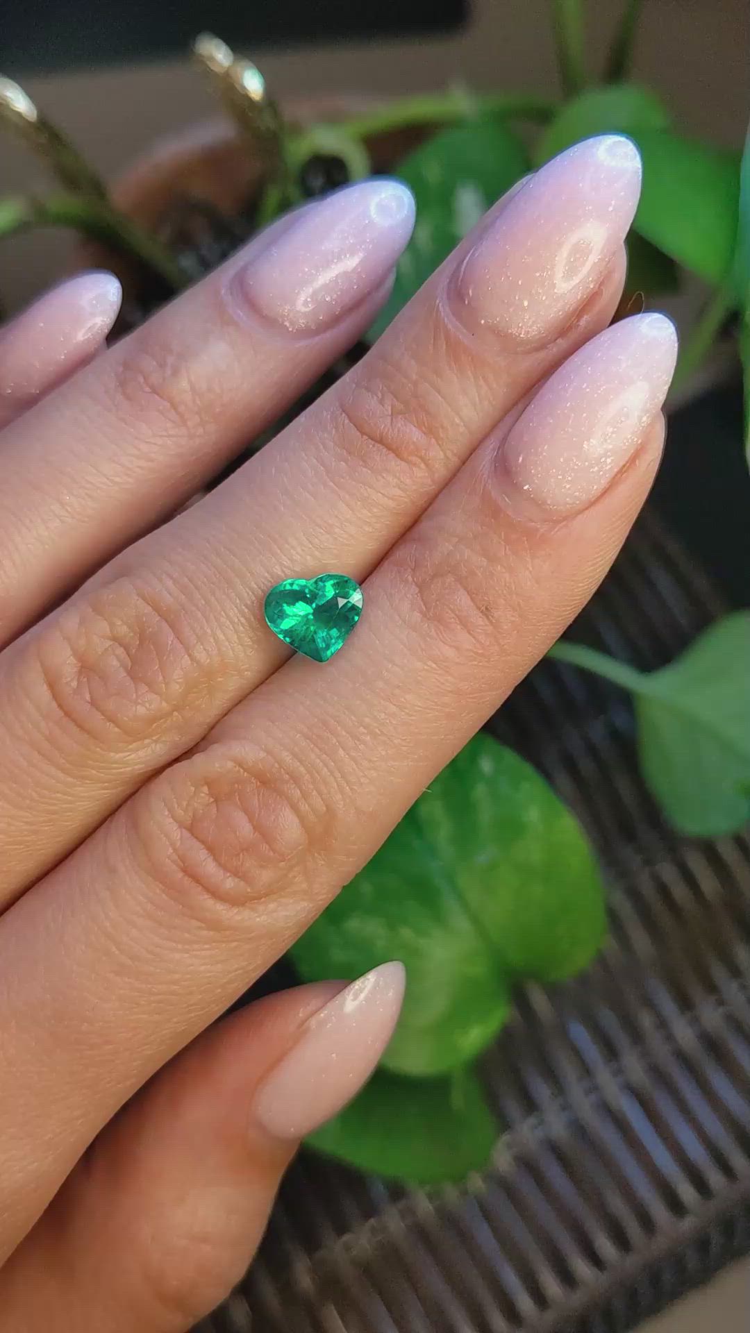 1.56 Ct. Emerald from Brazil Size Video